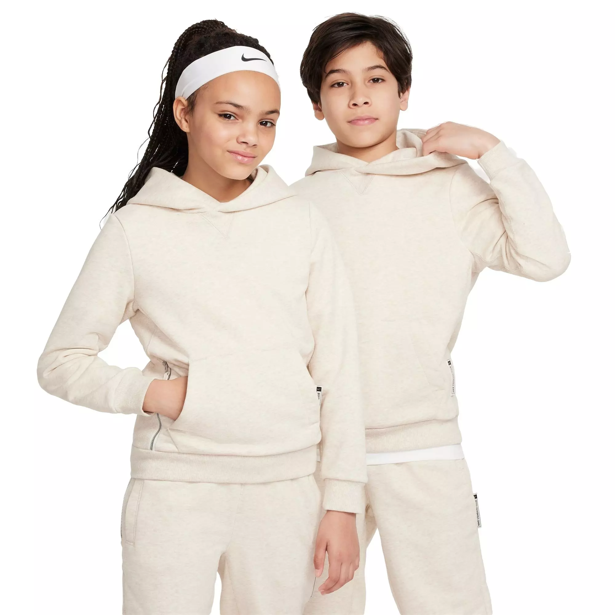 Nike Big Kids' Standard Issue Dri-FIT Fleece Basketball Hoodie - TAN