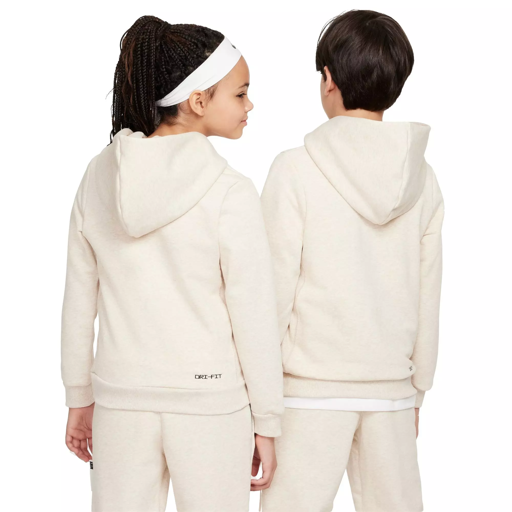 Nike Big Kids' Standard Issue Dri-FIT Fleece Basketball Hoodie - TAN