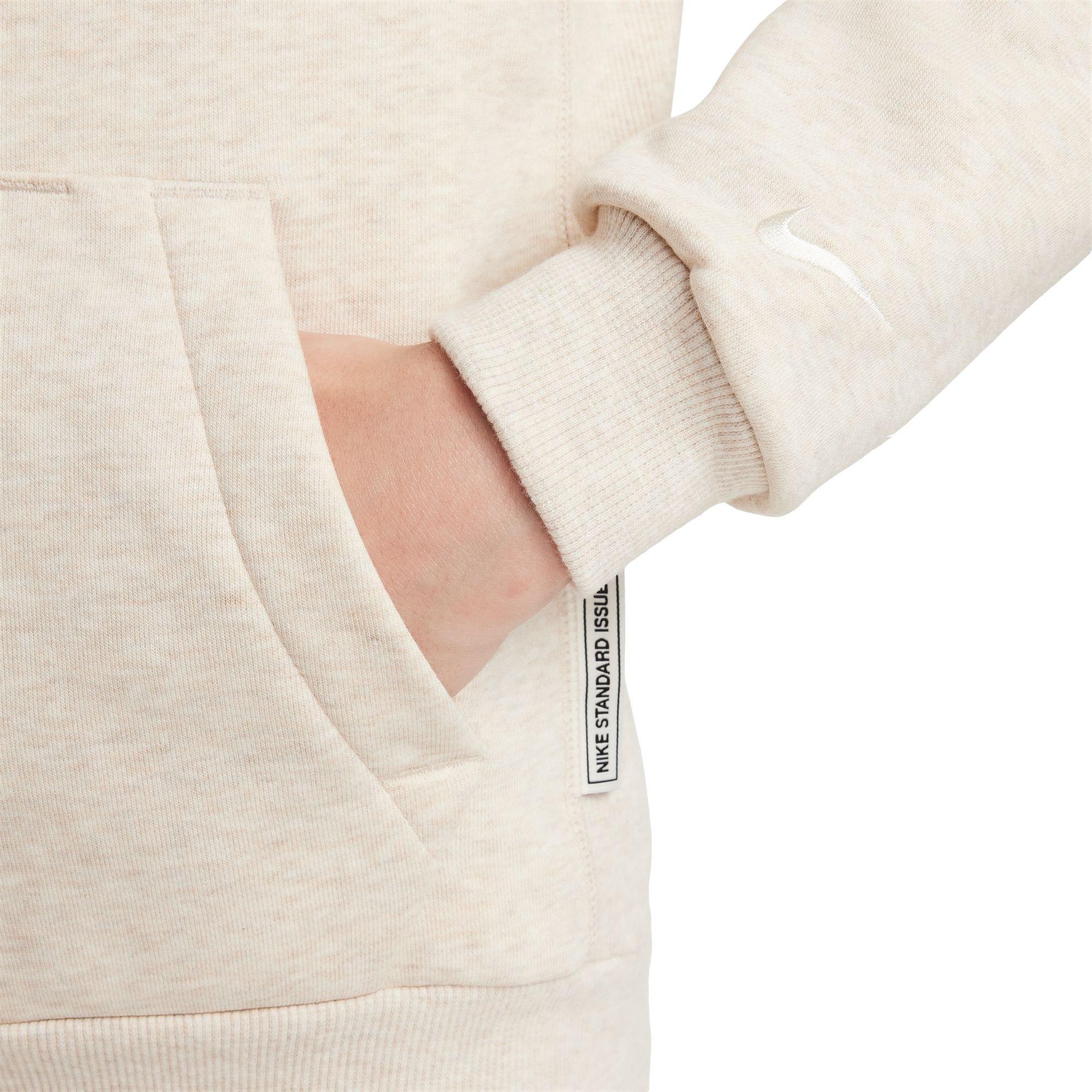 Nike Big Kids' Standard Issue Dri-FIT Fleece Basketball Hoodie - TAN Thumbnail View 6