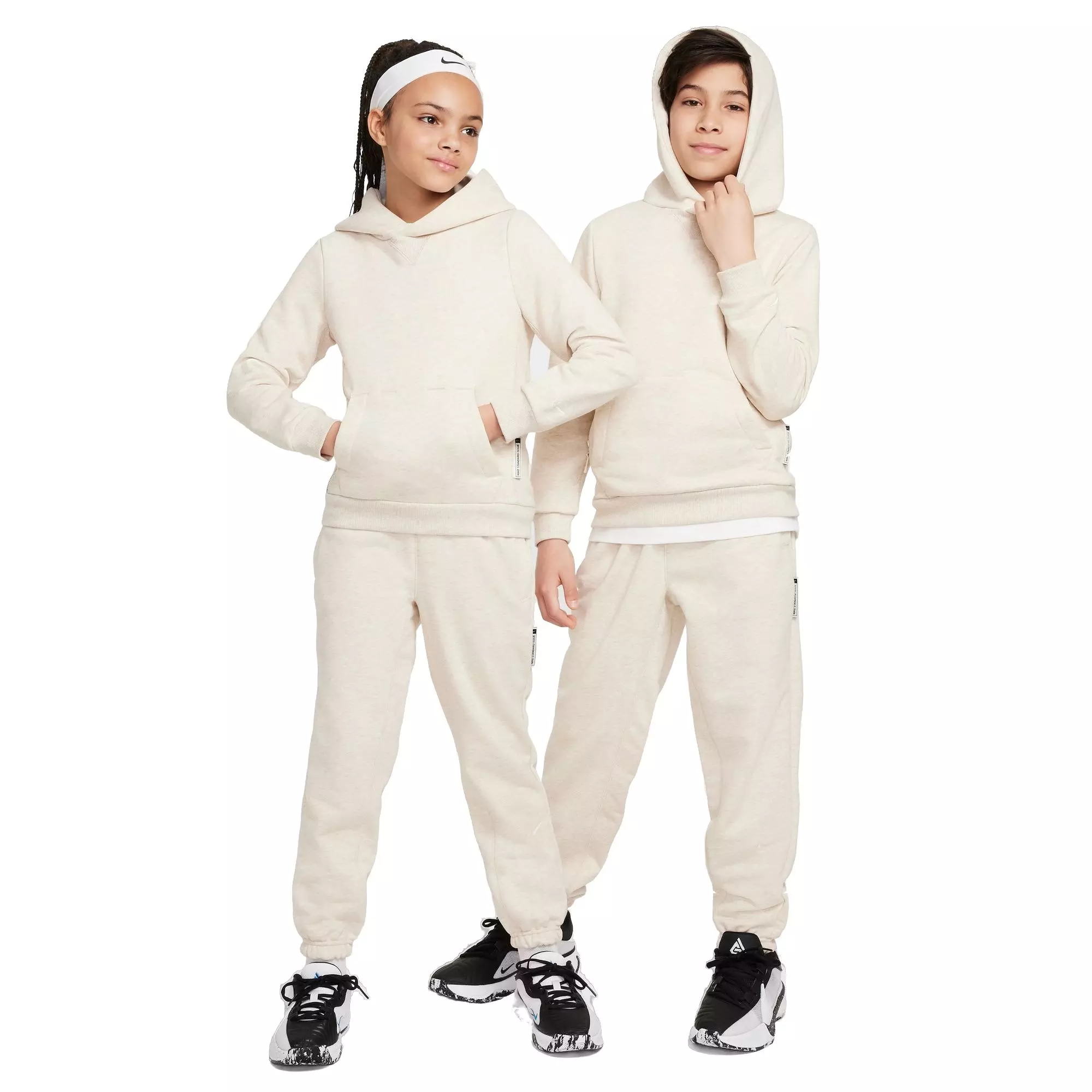 Nike Big Kids' Standard Issue Dri-FIT Fleece Basketball Hoodie - TAN