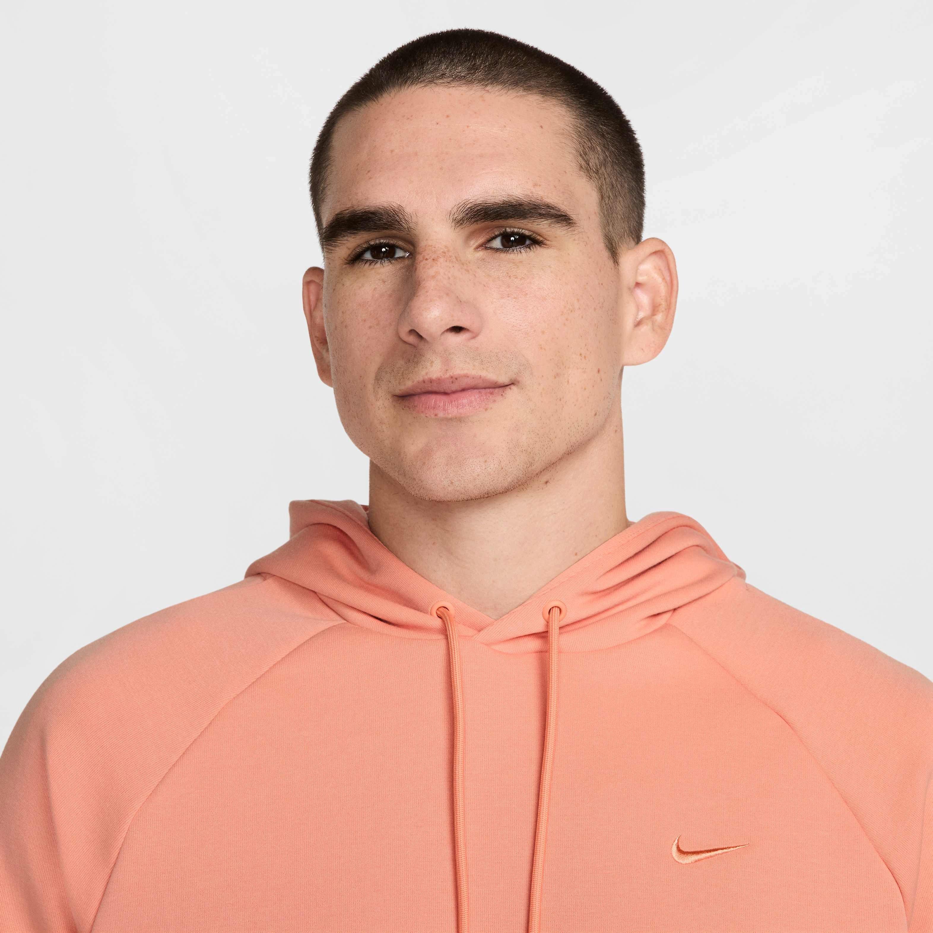 Nike Men's Primary Fleece Dri-FIT UV Pullover Performance Hoodie - APRICOT Thumbnail View 3