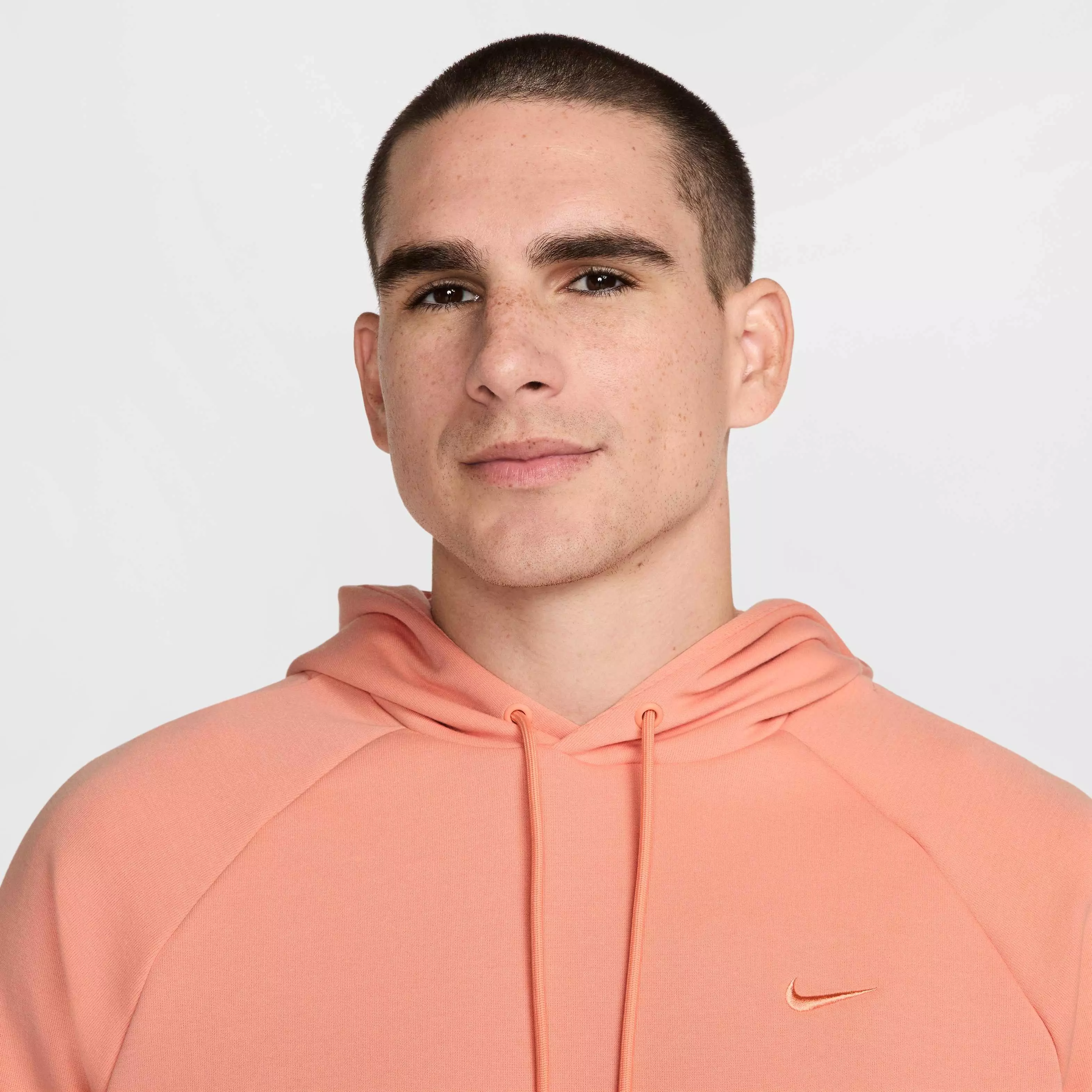 Nike Men's Primary Fleece Dri-FIT UV Pullover Performance Hoodie - APRICOT