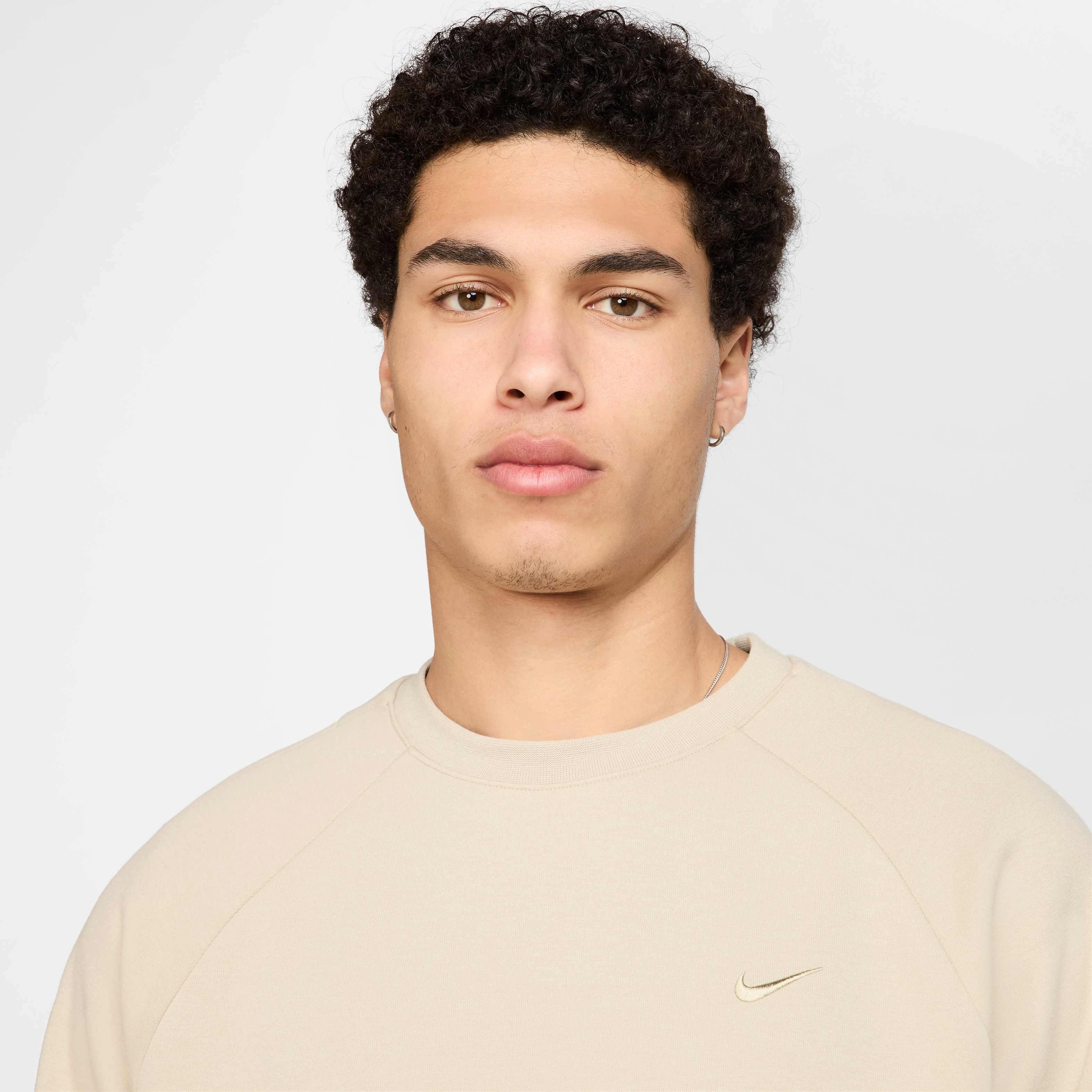 Nike Men's Primary Fleece Dri-Fit UV Performance Crew - KHAKI Thumbnail View 3