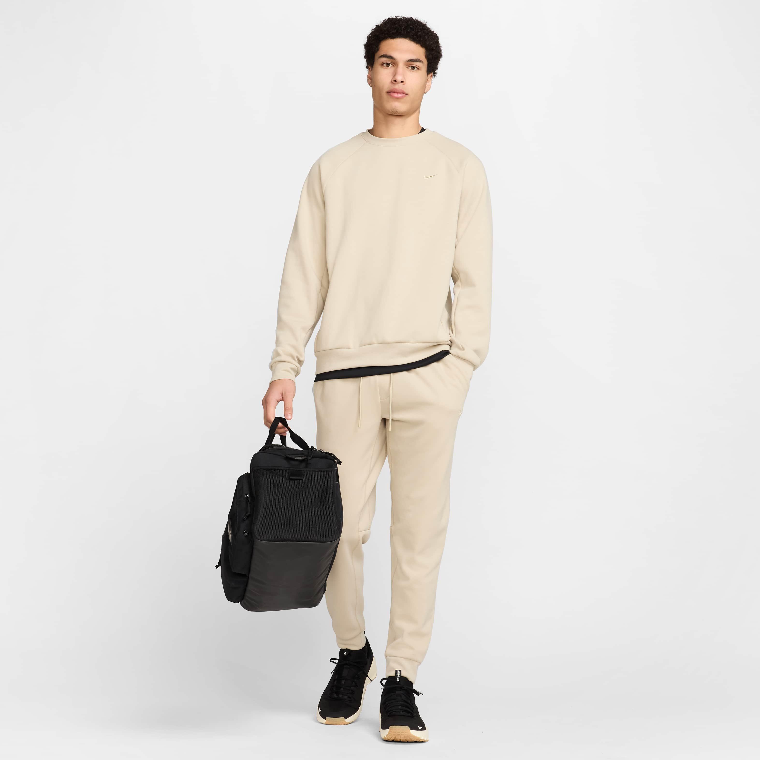 Nike Men's Primary Fleece Dri-Fit UV Performance Crew - KHAKI Thumbnail View 8