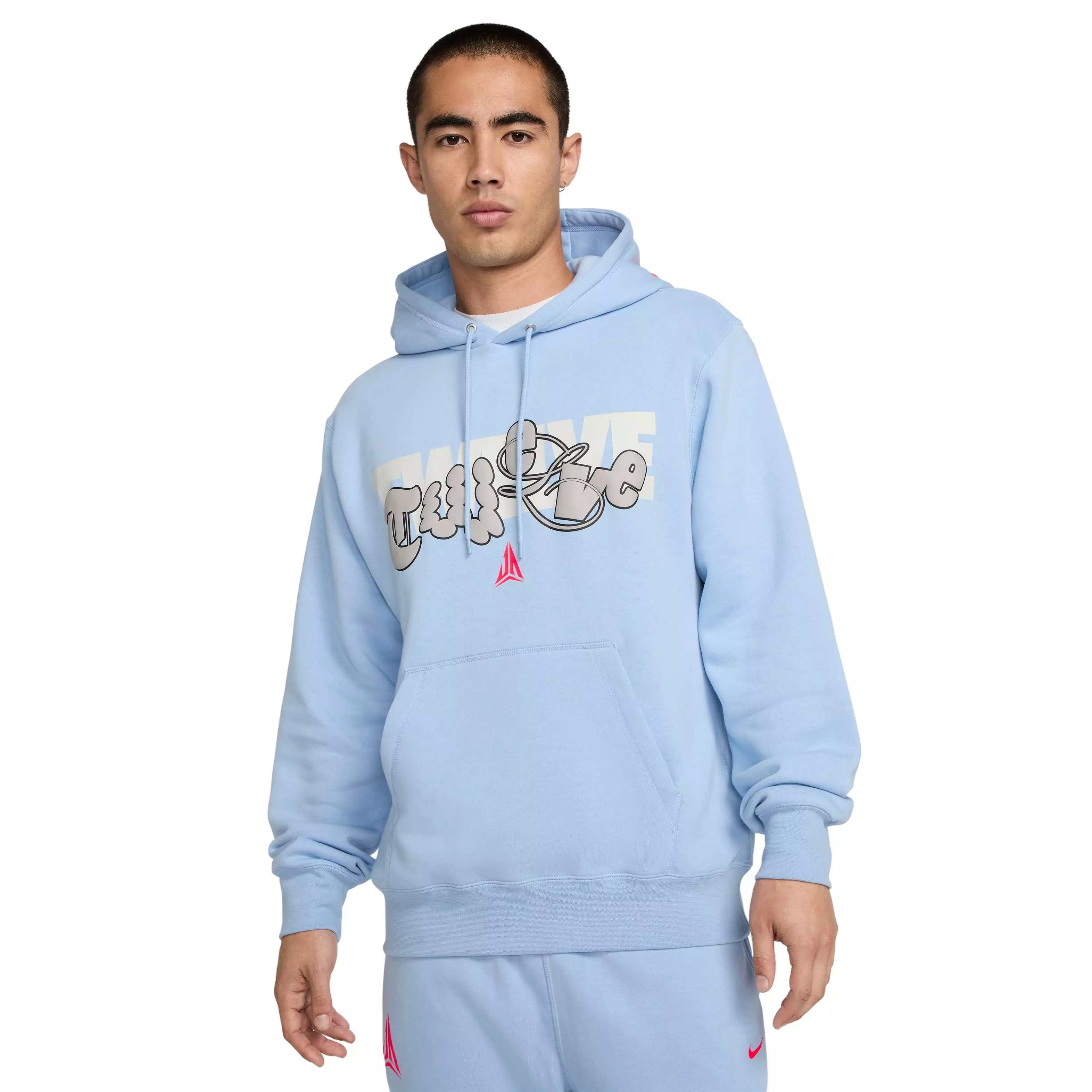 Ja Men's Fleece Basketball Hoodie - BLUE