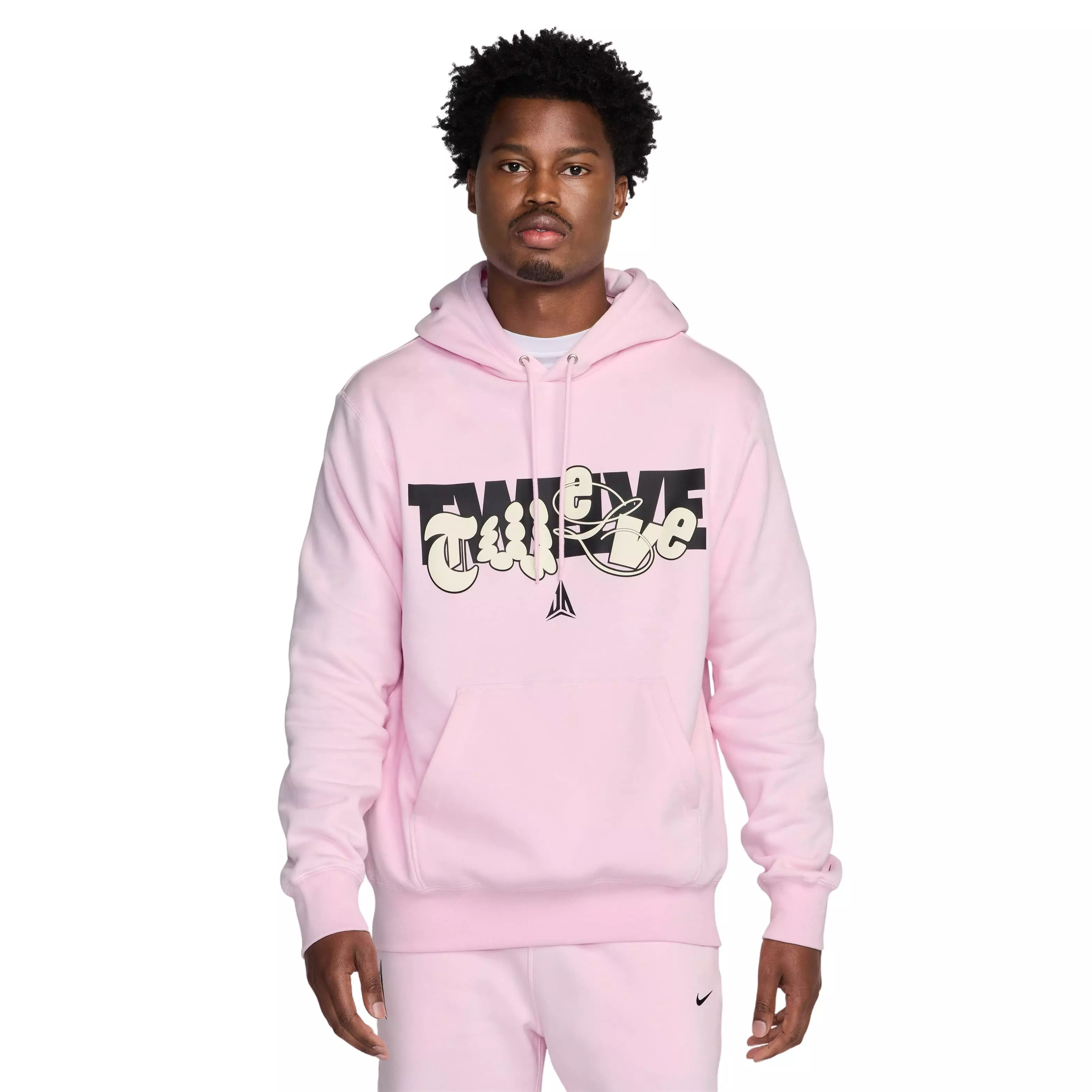 Ja Men's Fleece Basketball Hoodie - PINK