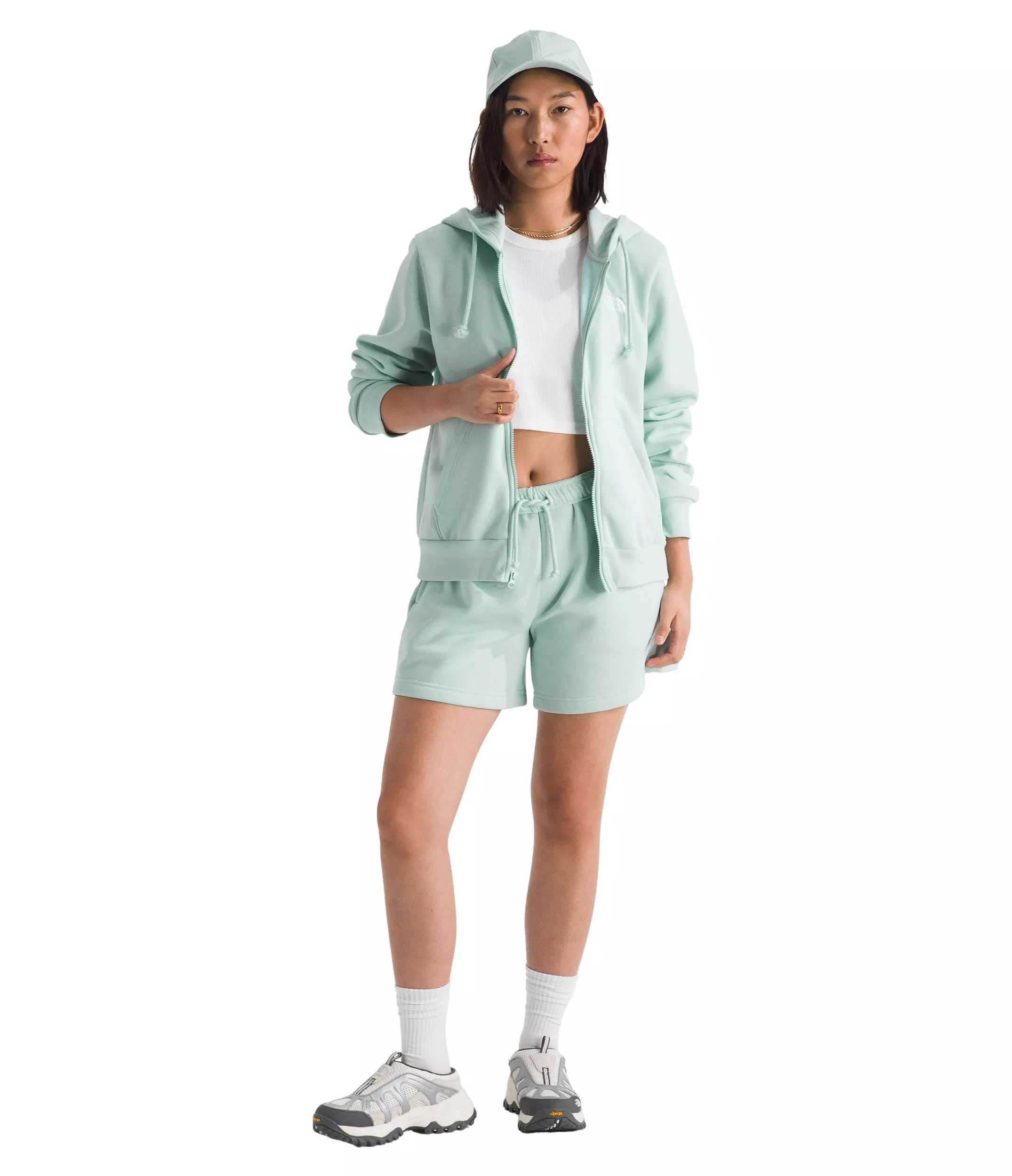 The North Face Women's Evolution Simple Dome Regular Full-Zip Hoodie -Lt Mint - LT MINT