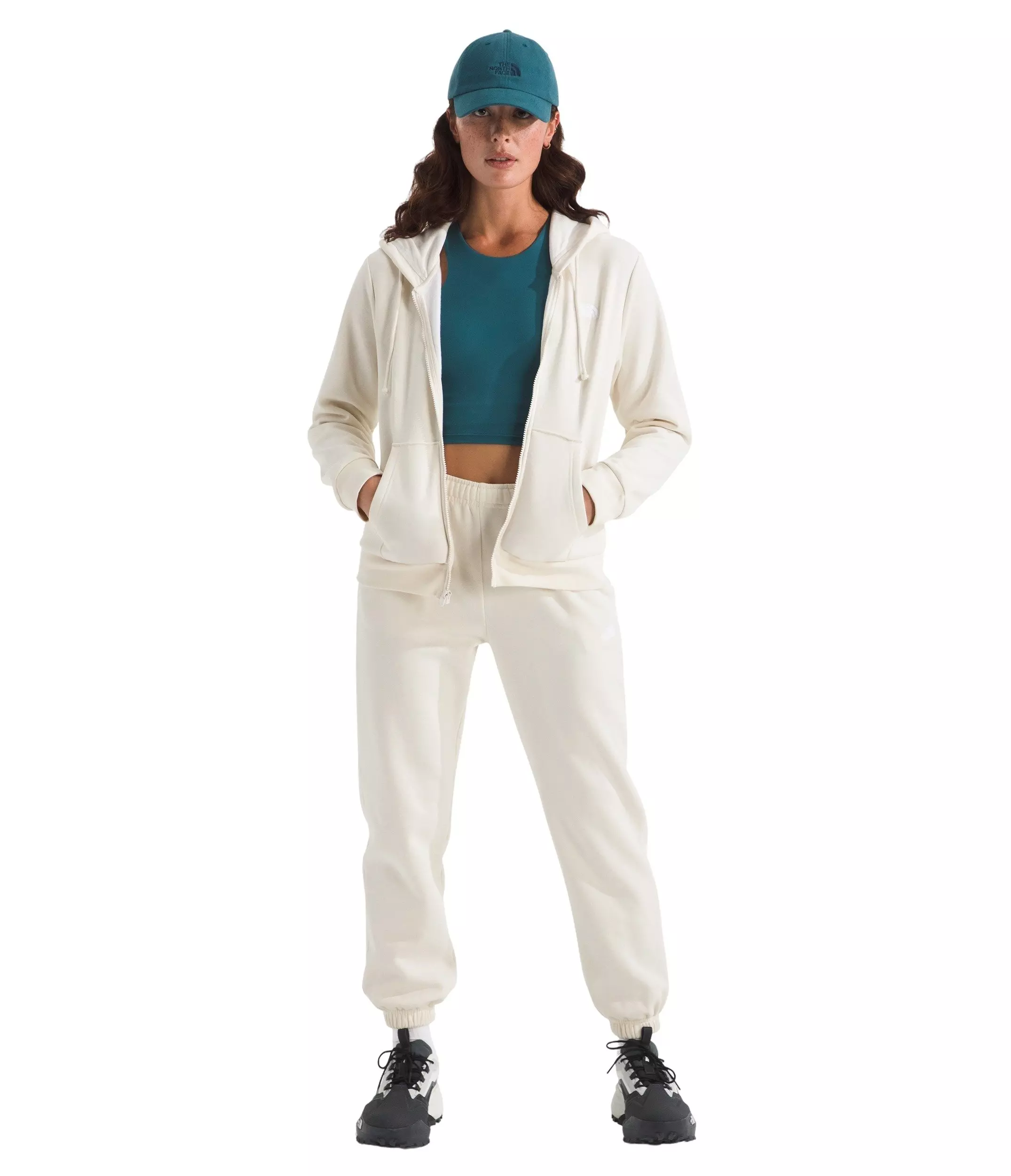 The North Face Women's Evolution Simple Dome Regular Full-Zip Hoodie - White - WHITE