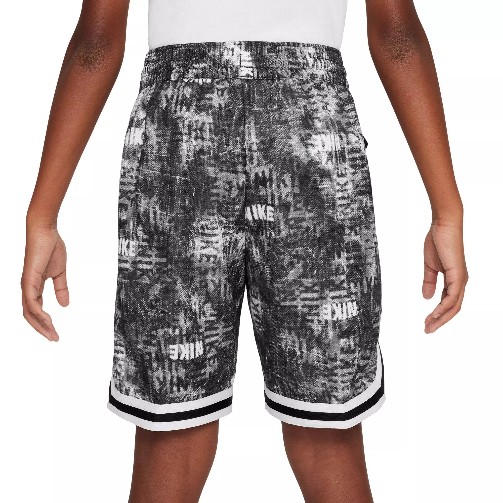 Nike Big Boys' Dri-FIT DNA 24 NOV Basketball Shorts - Black/White - BLACK/WHITE