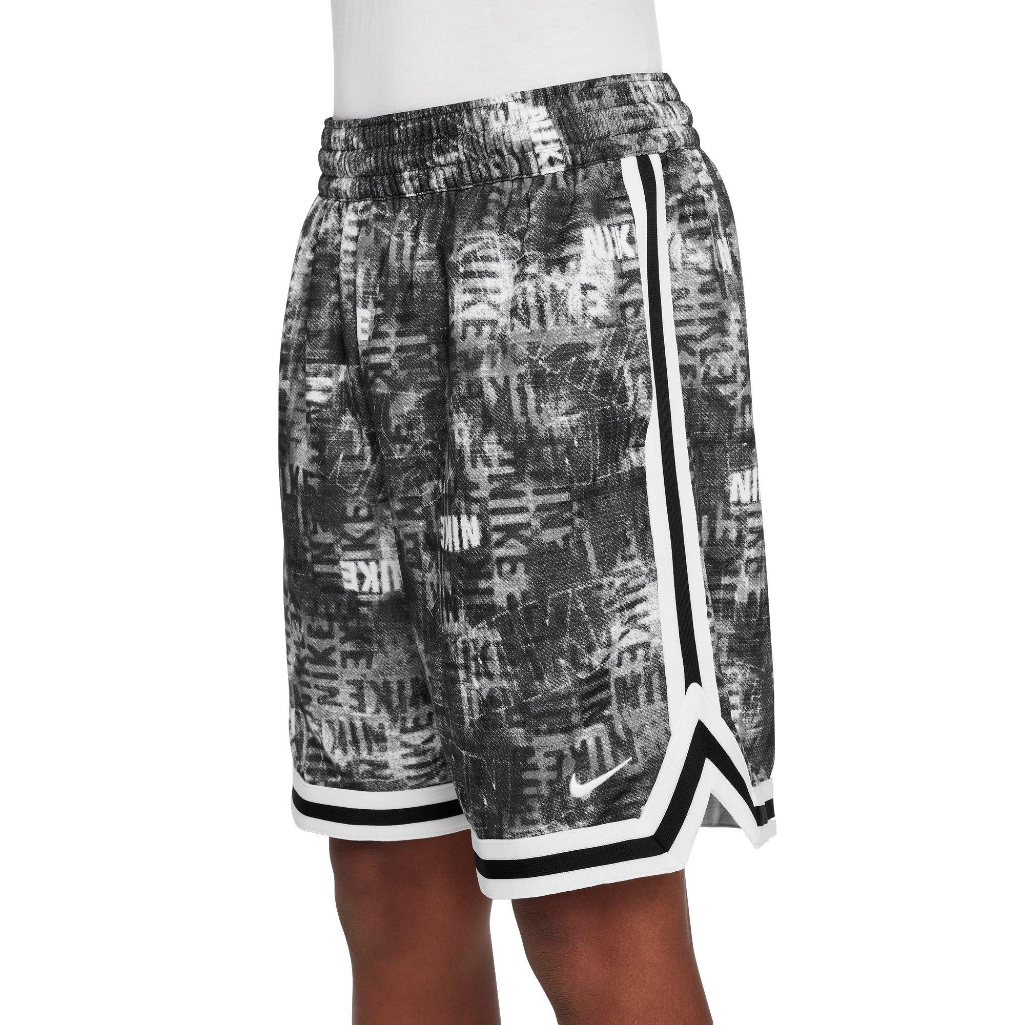 Nike Big Boys' Dri-FIT DNA 24 NOV Basketball Shorts - Black/White - BLACK/WHITE Thumbnail View 3