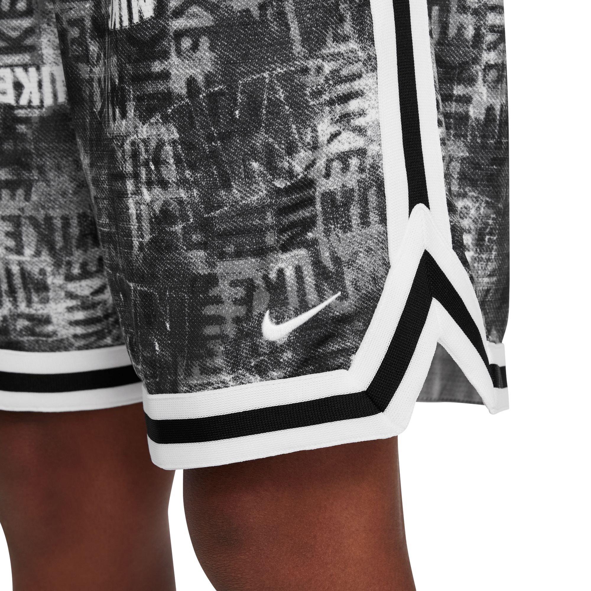Nike Big Boys' Dri-FIT DNA 24 NOV Basketball Shorts -Black/White - BLACK/WHITE Thumbnail View 4