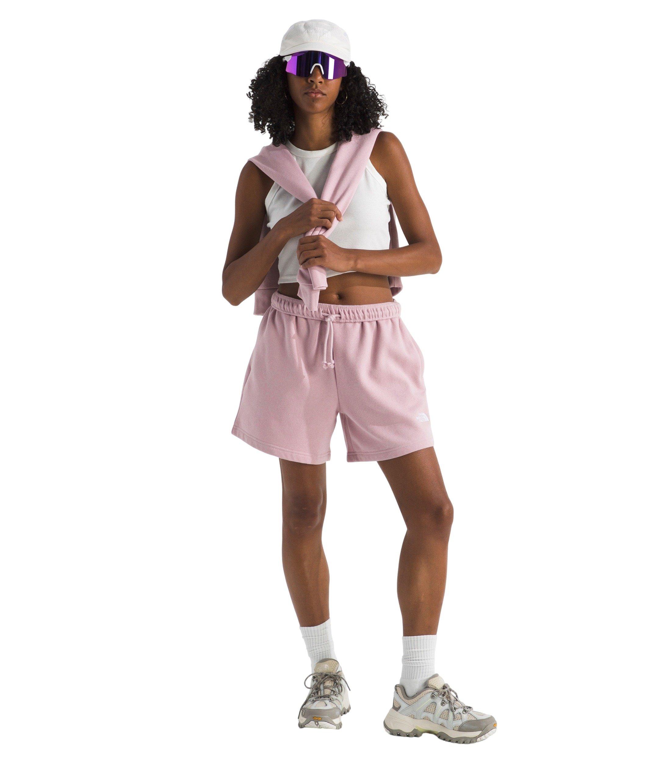 The North Face Women's Evolution Simple Dome Regular Shorts -Pink - PINK Thumbnail View 4