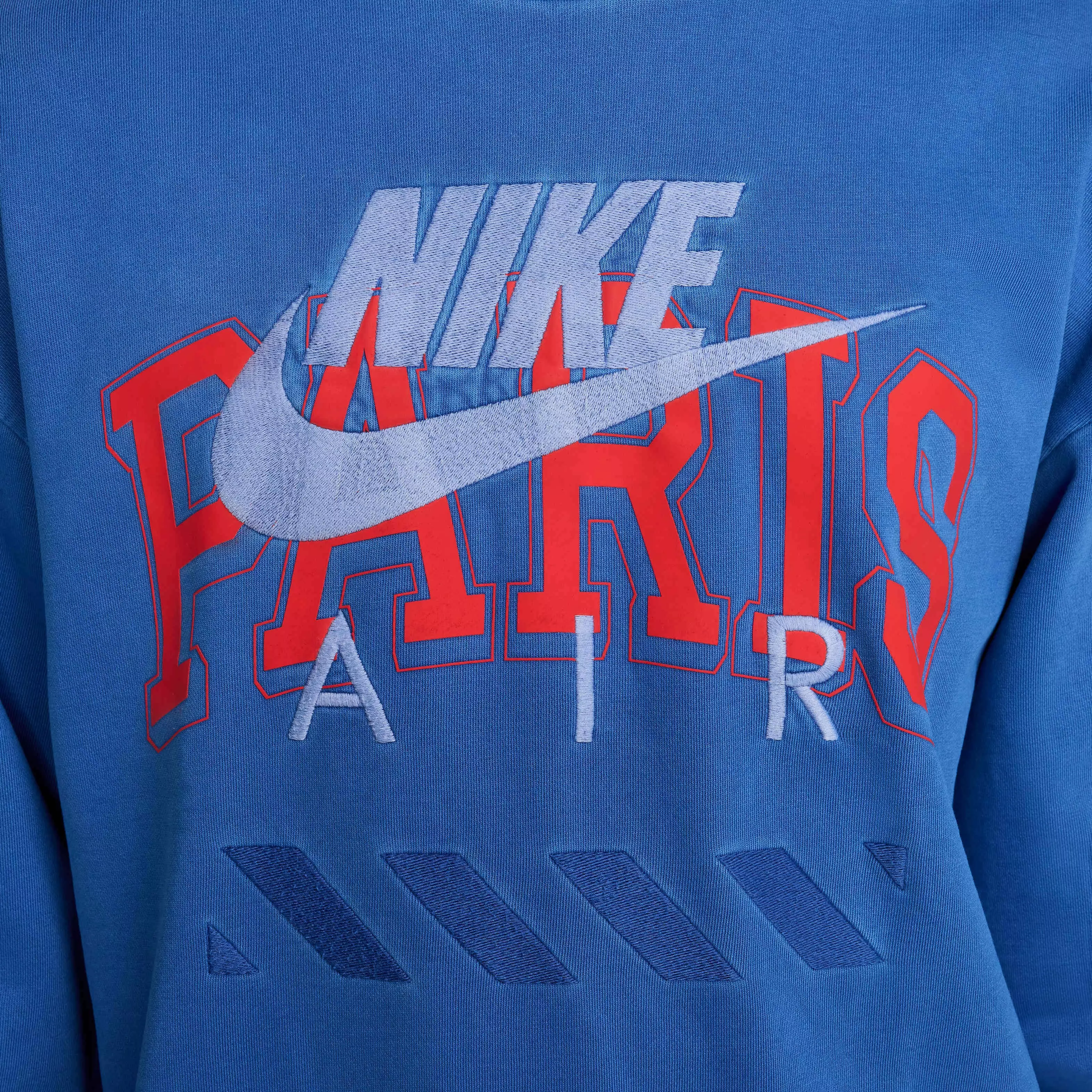 Nike Air Men's "Paris" Fleece Crew -Blue - BLUE