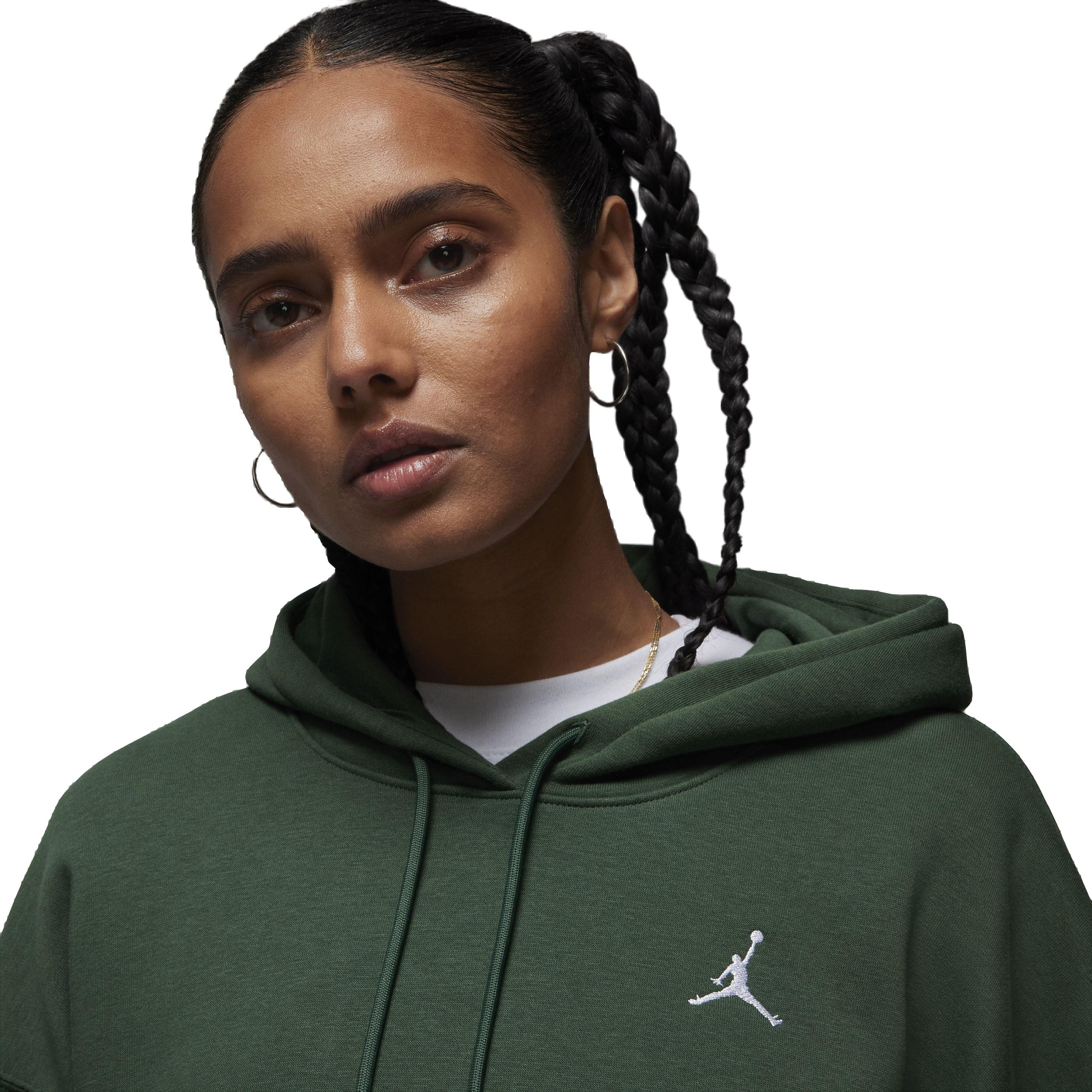 Jordan Women's Brooklyn Fleece PO 2 Hoodie - GREEN Thumbnail View 3