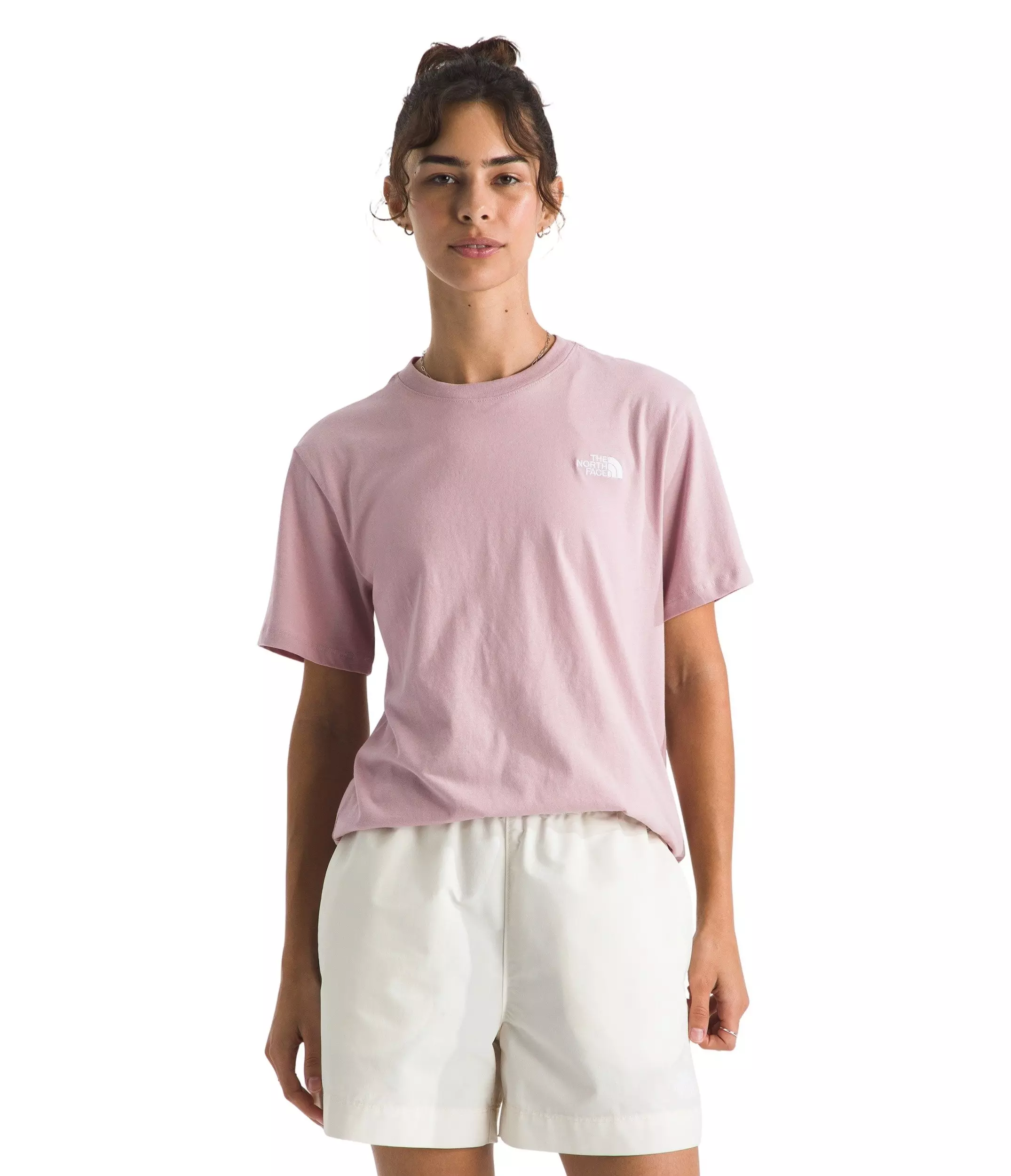 The North Face Women's Evolution Simple Dome Relaxed Short-Sleeve Tee - Pink - PINK