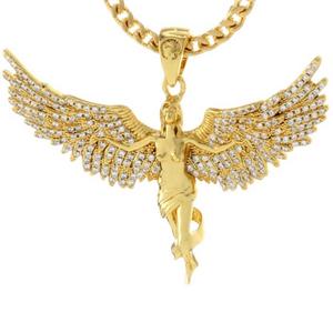 King Ice Soaring Angel Necklace - GOLD