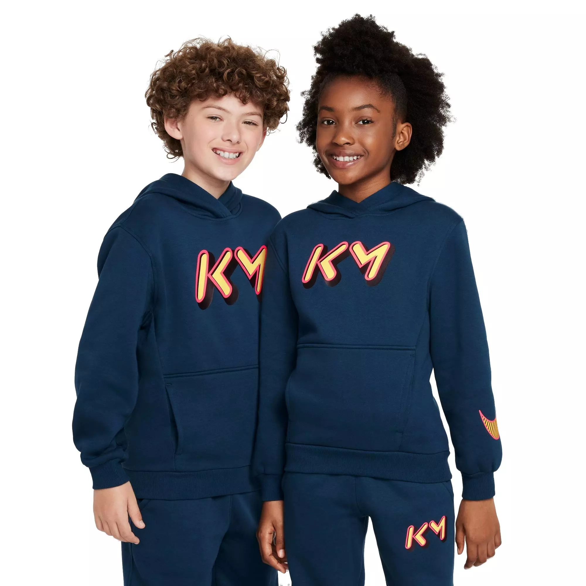 Nike Big Kids' Kylian Mbappe' Club Fleece Soccer Hoodie -Navy - NAVY