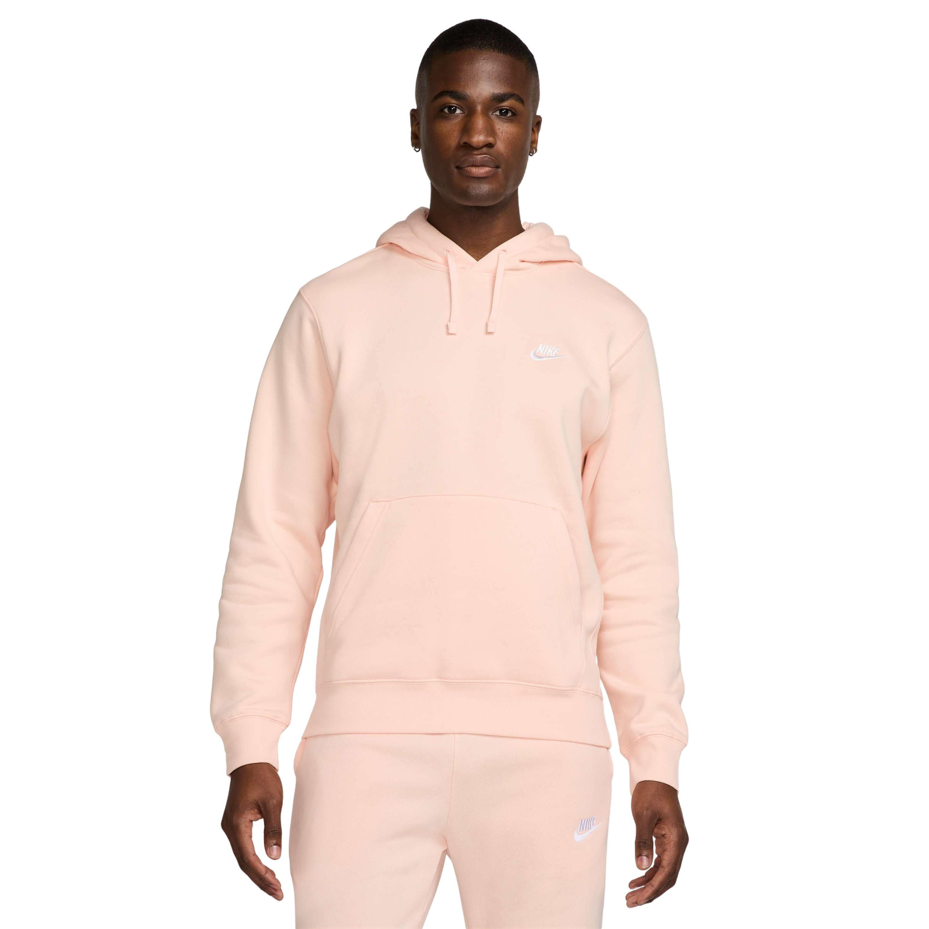 Nike Men's Sportswear Club Pullover BB Hoodie - CORAL Thumbnail View 1