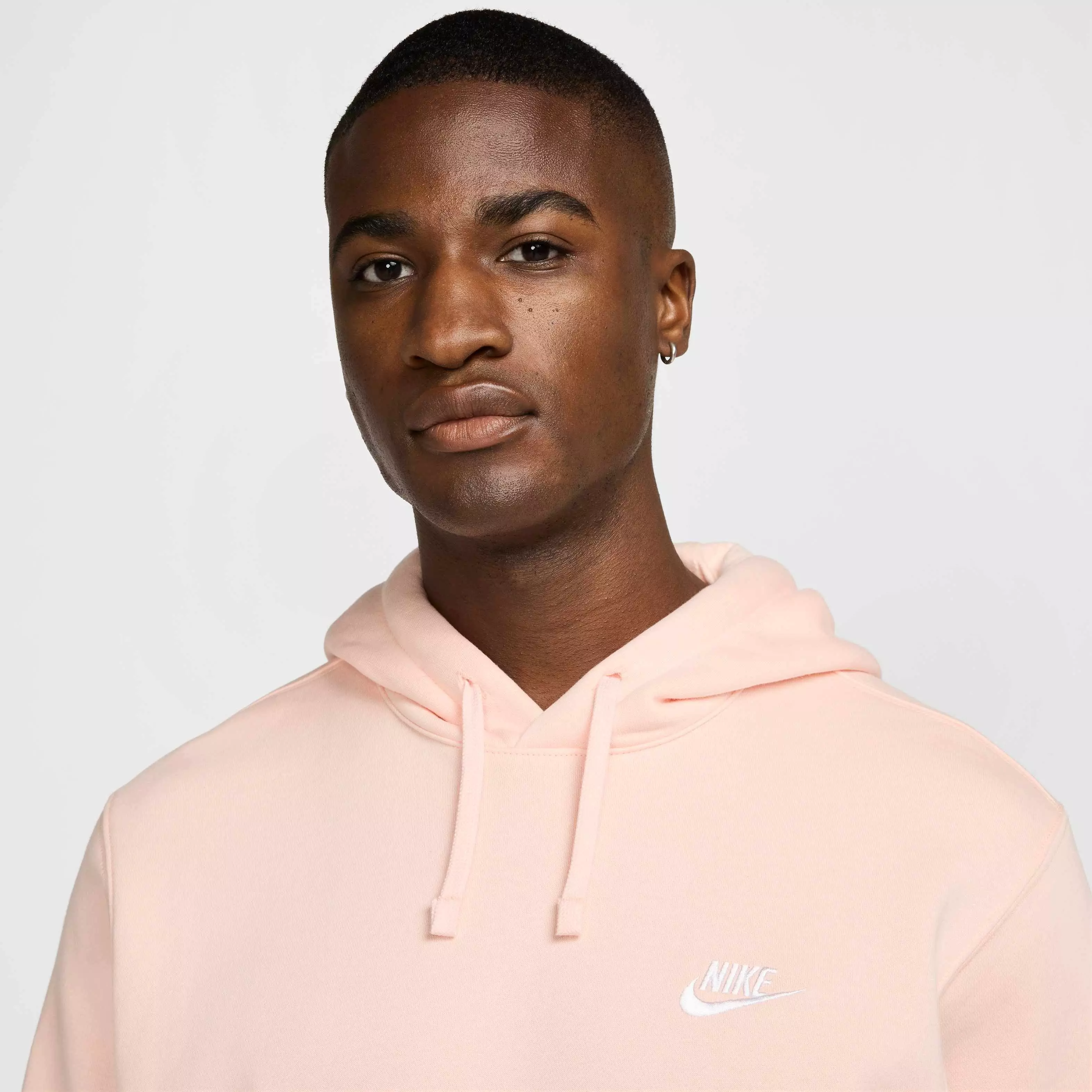 Nike Men's Sportswear Club Pullover BB Hoodie - CORAL