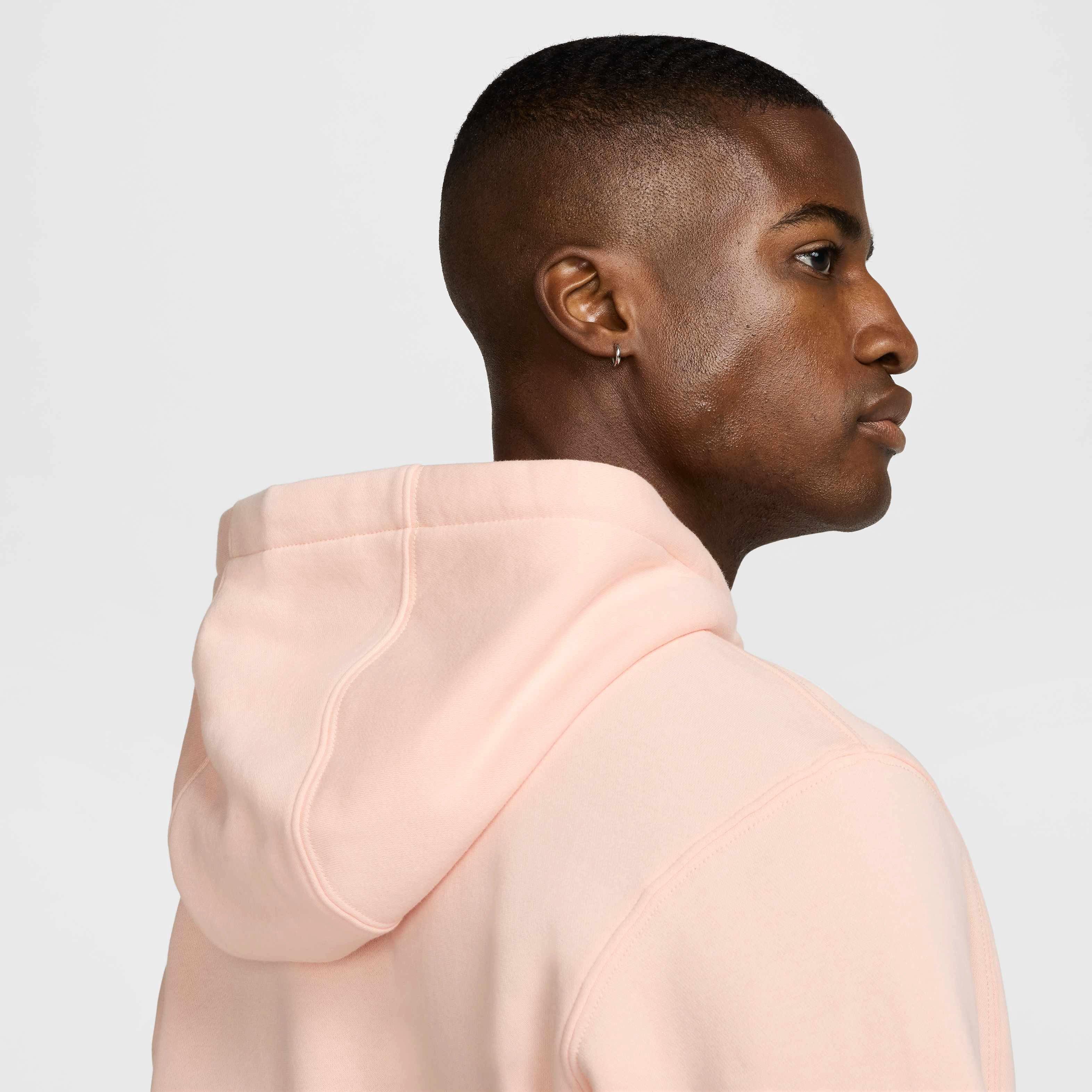 Nike Men's Sportswear Club Pullover BB Hoodie - CORAL Thumbnail View 6