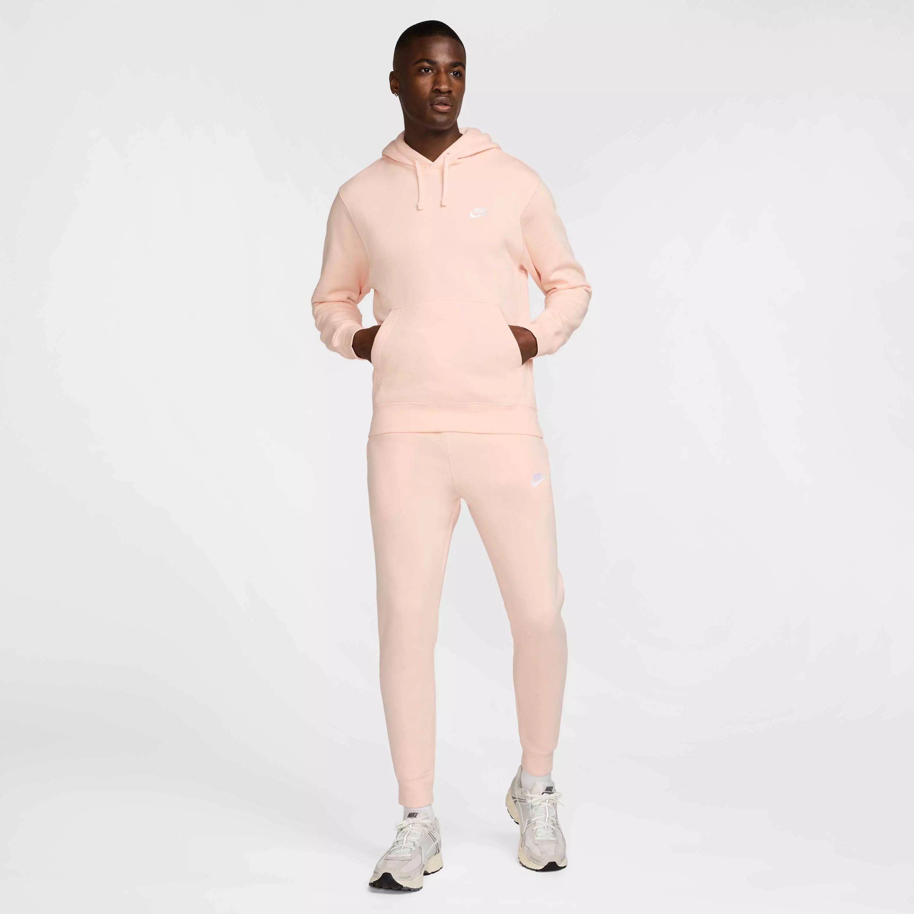 Nike Men's Sportswear Club Pullover BB Hoodie - CORAL