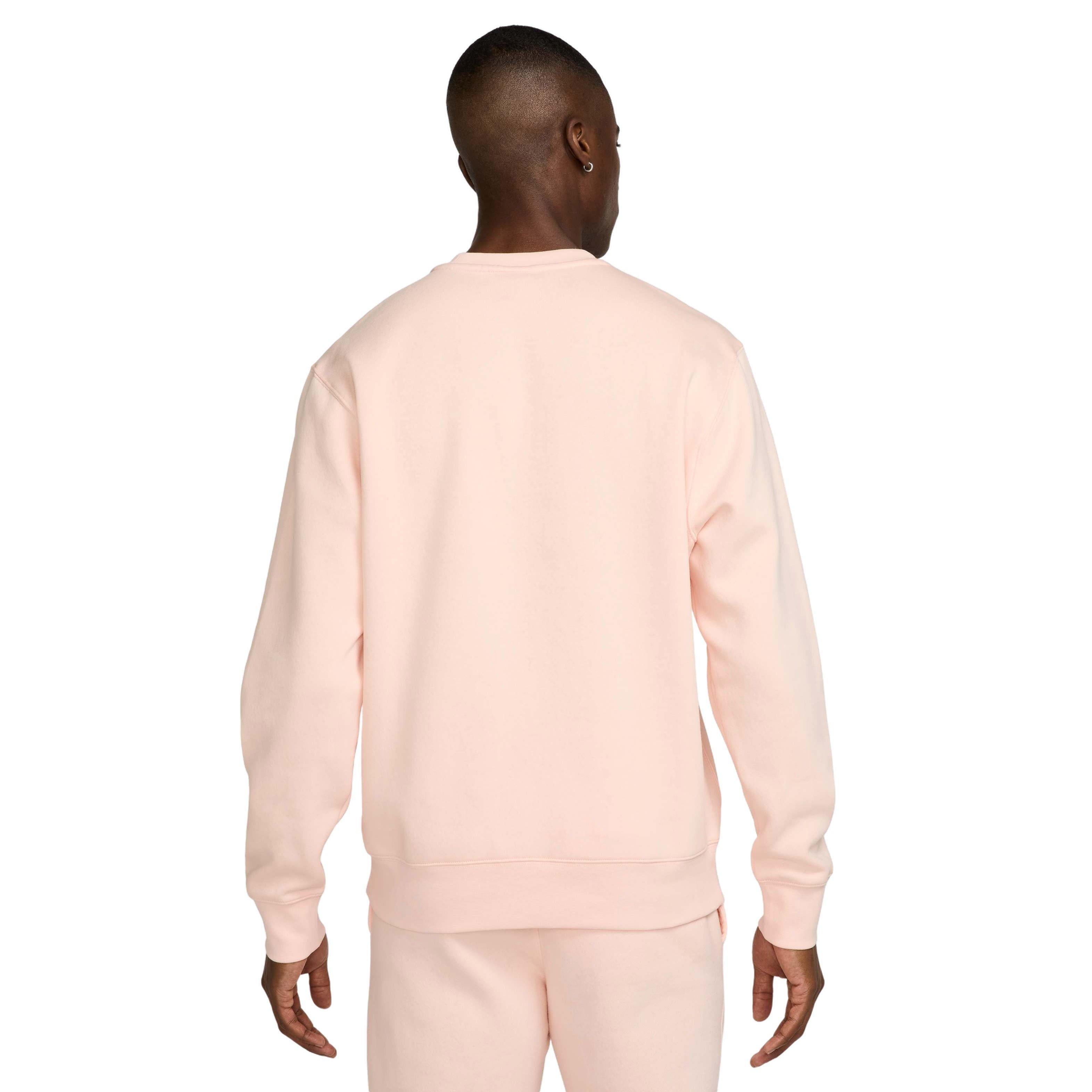 Nike Men's Sportswear Club Fleece Crew Sweatshirt - CORAL Thumbnail View 2
