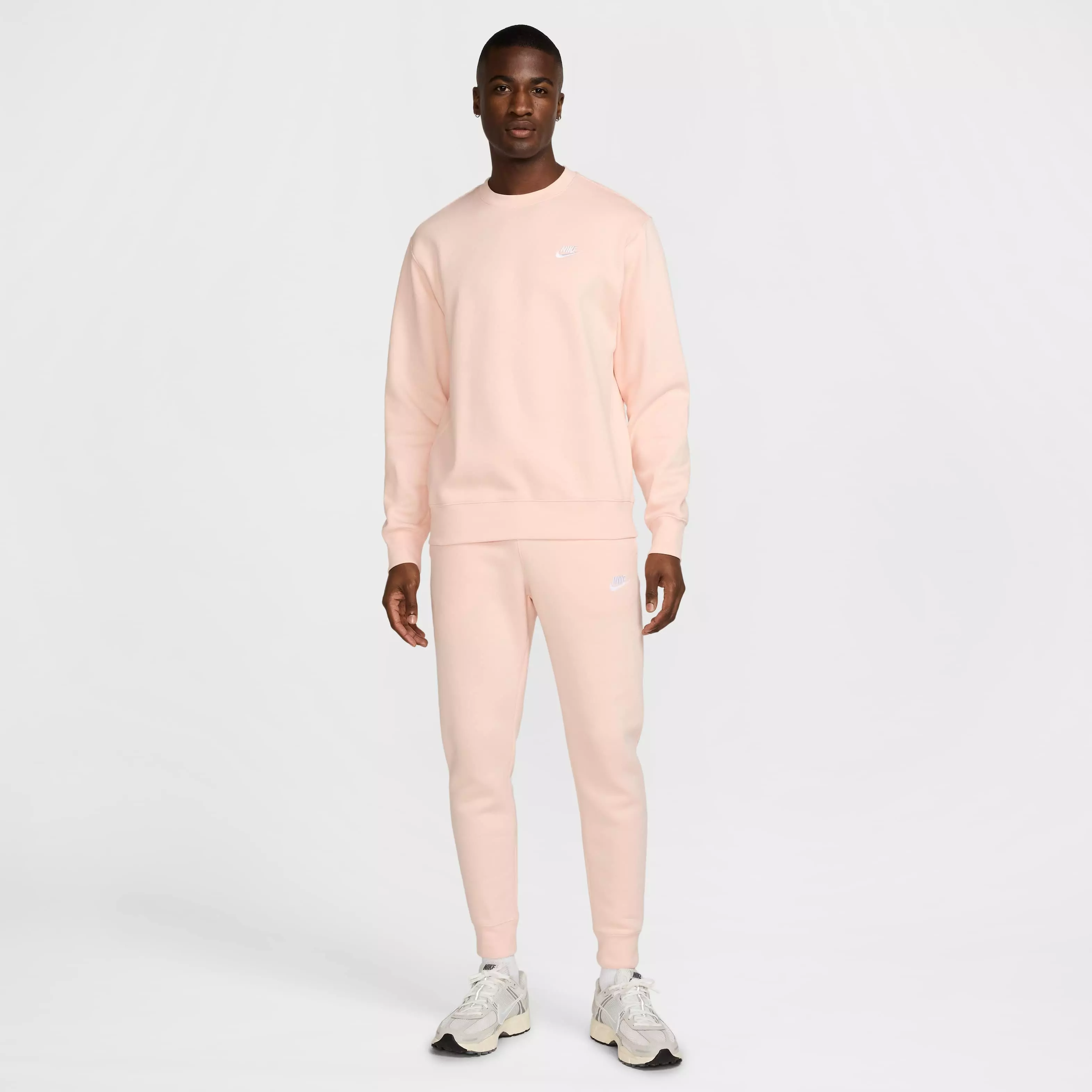 Nike Men's Sportswear Club Fleece Crew - CORAL