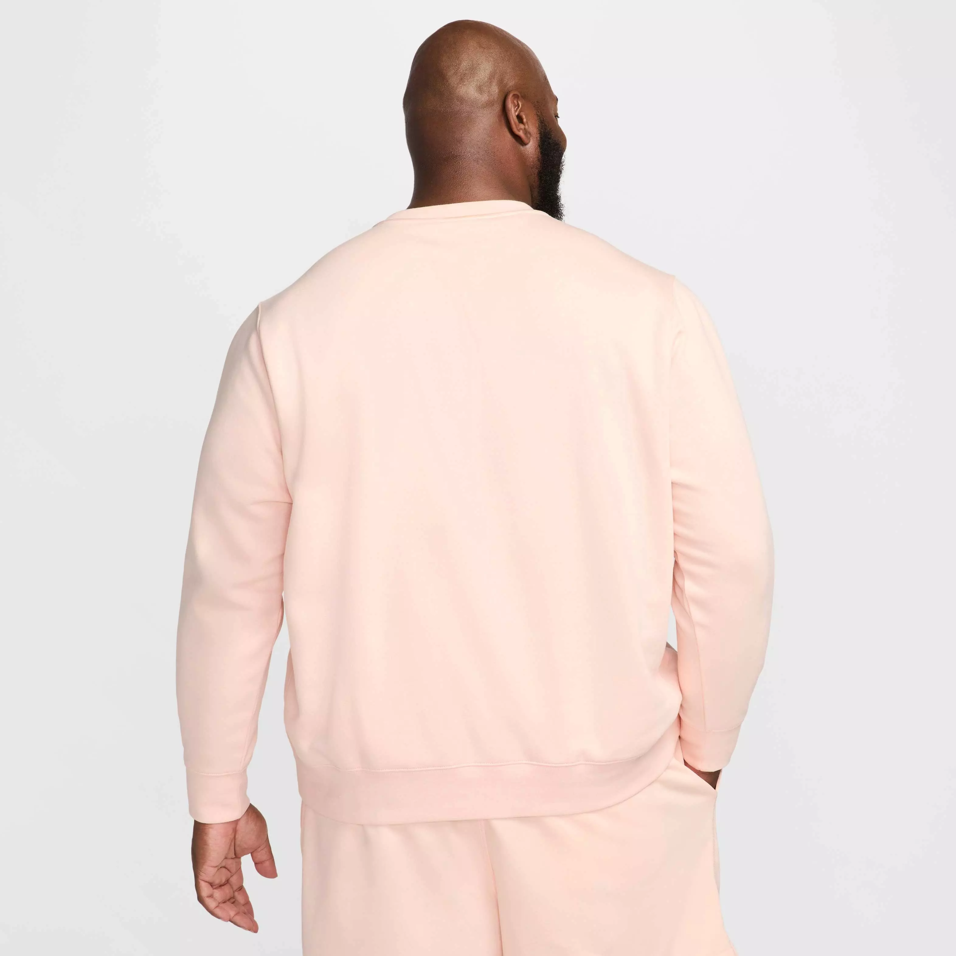 Nike Men's Sportswear Club Fleece Crew Sweatshirt - CORAL