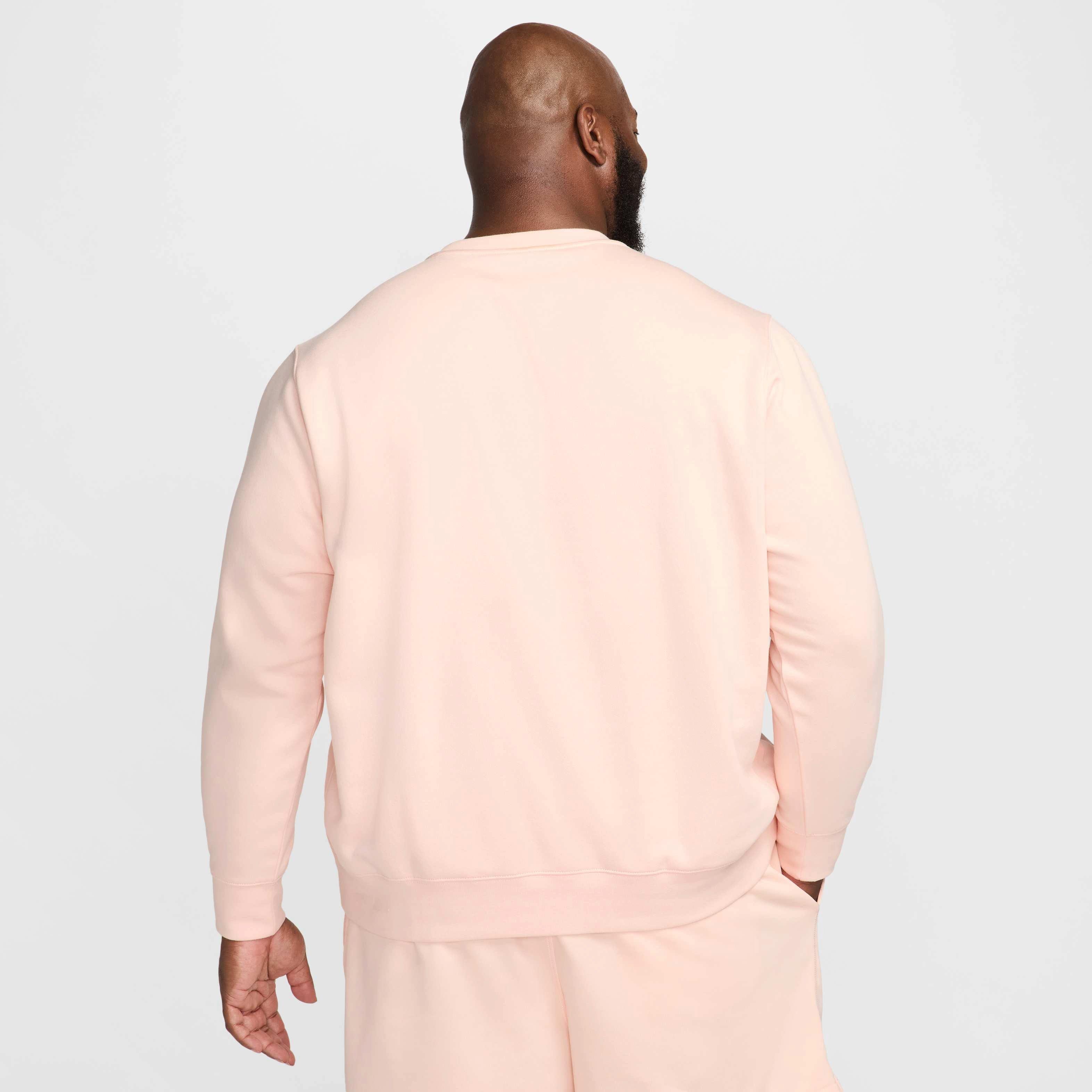 Nike Men's Sportswear Club Fleece Crew - CORAL Thumbnail View 7