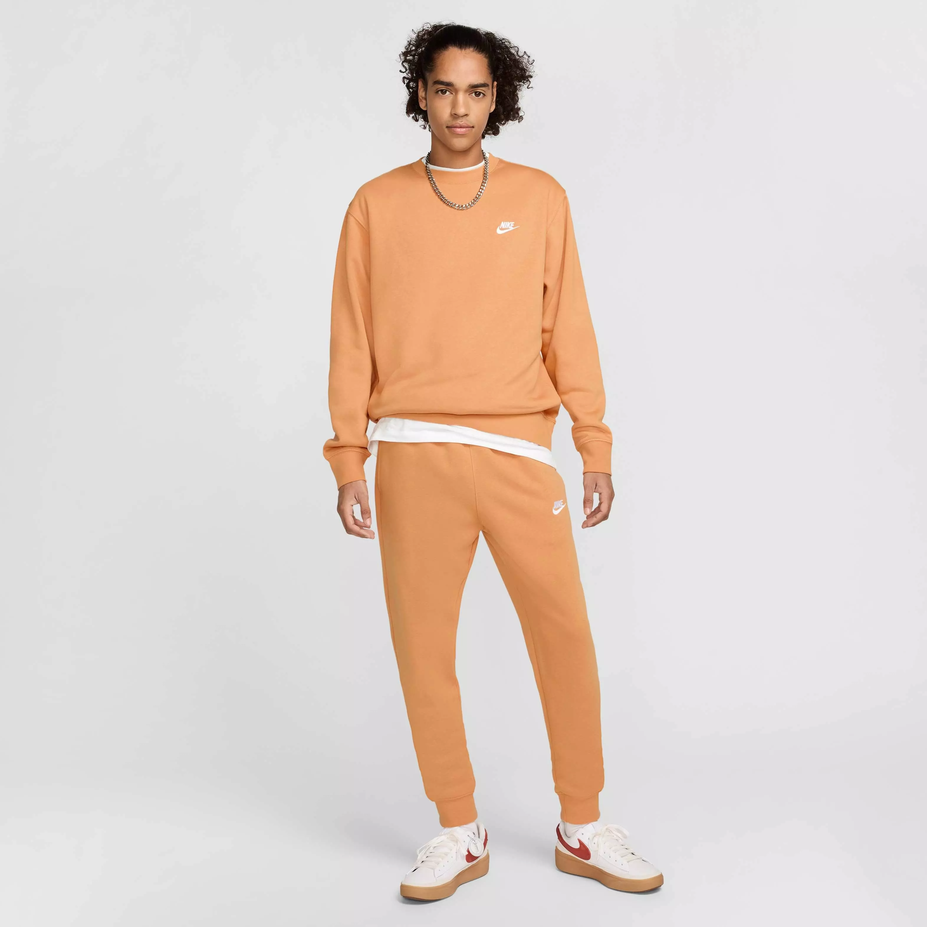 Nike Men's Sportswear Club Fleece Crew Sweatshirt - COPPER