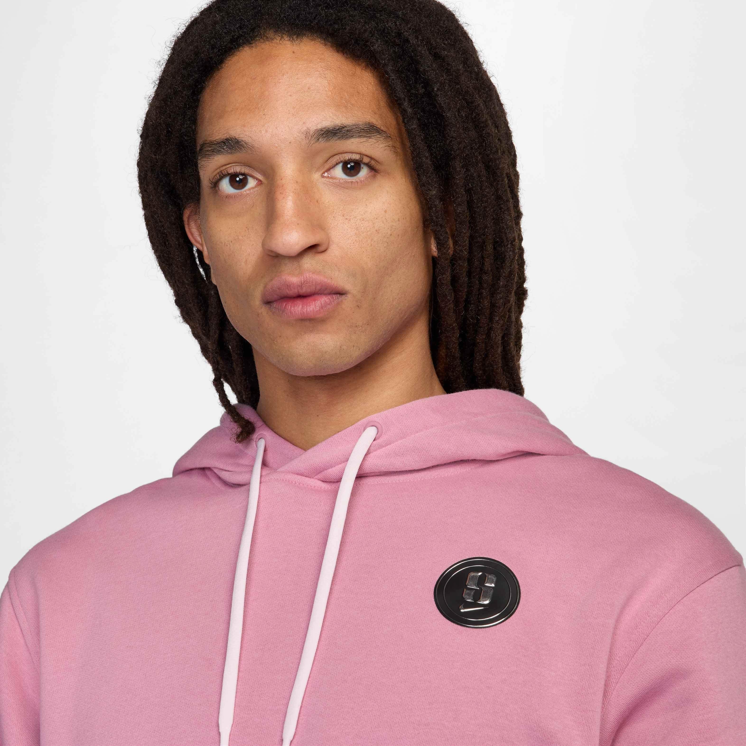 Nike Unisex Sabrina Unisex Fleece Basketball Hoodie -Pink - PINK Thumbnail View 3