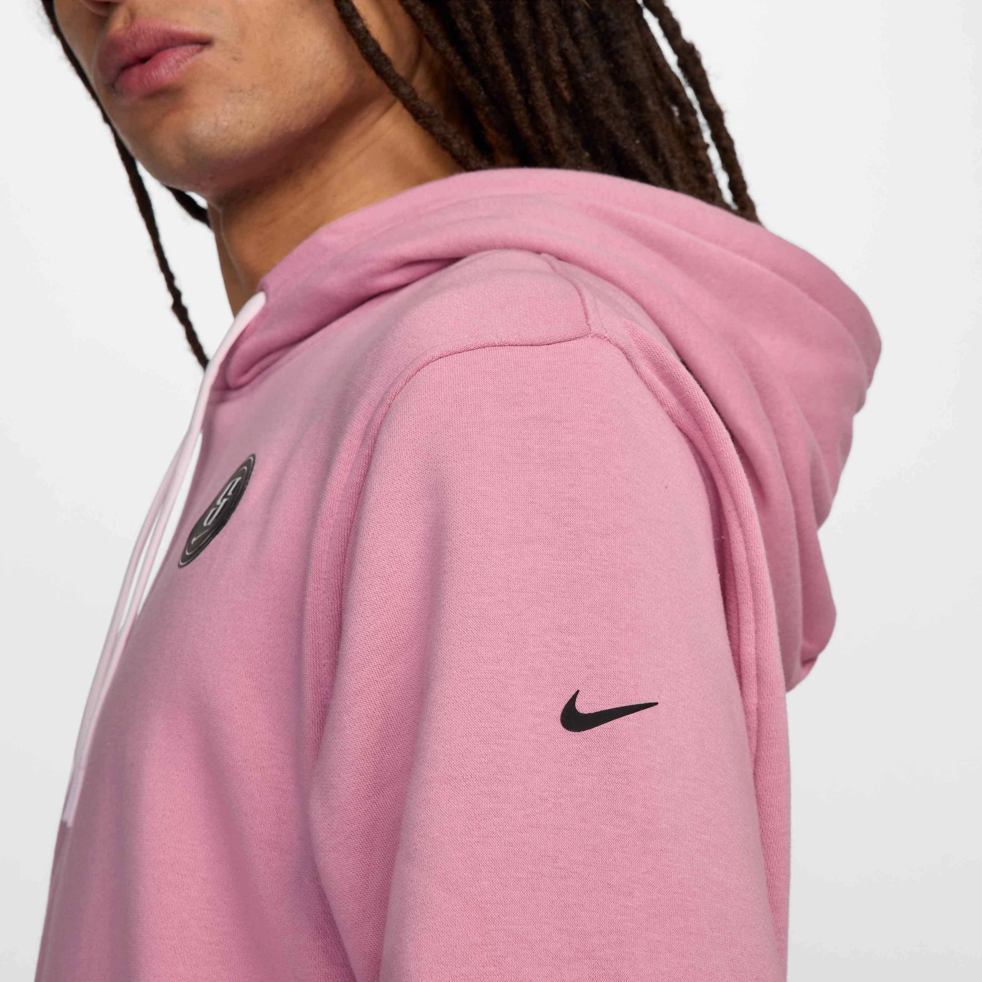 Nike Unisex Sabrina Unisex Fleece Basketball Hoodie -Pink - PINK Thumbnail View 6