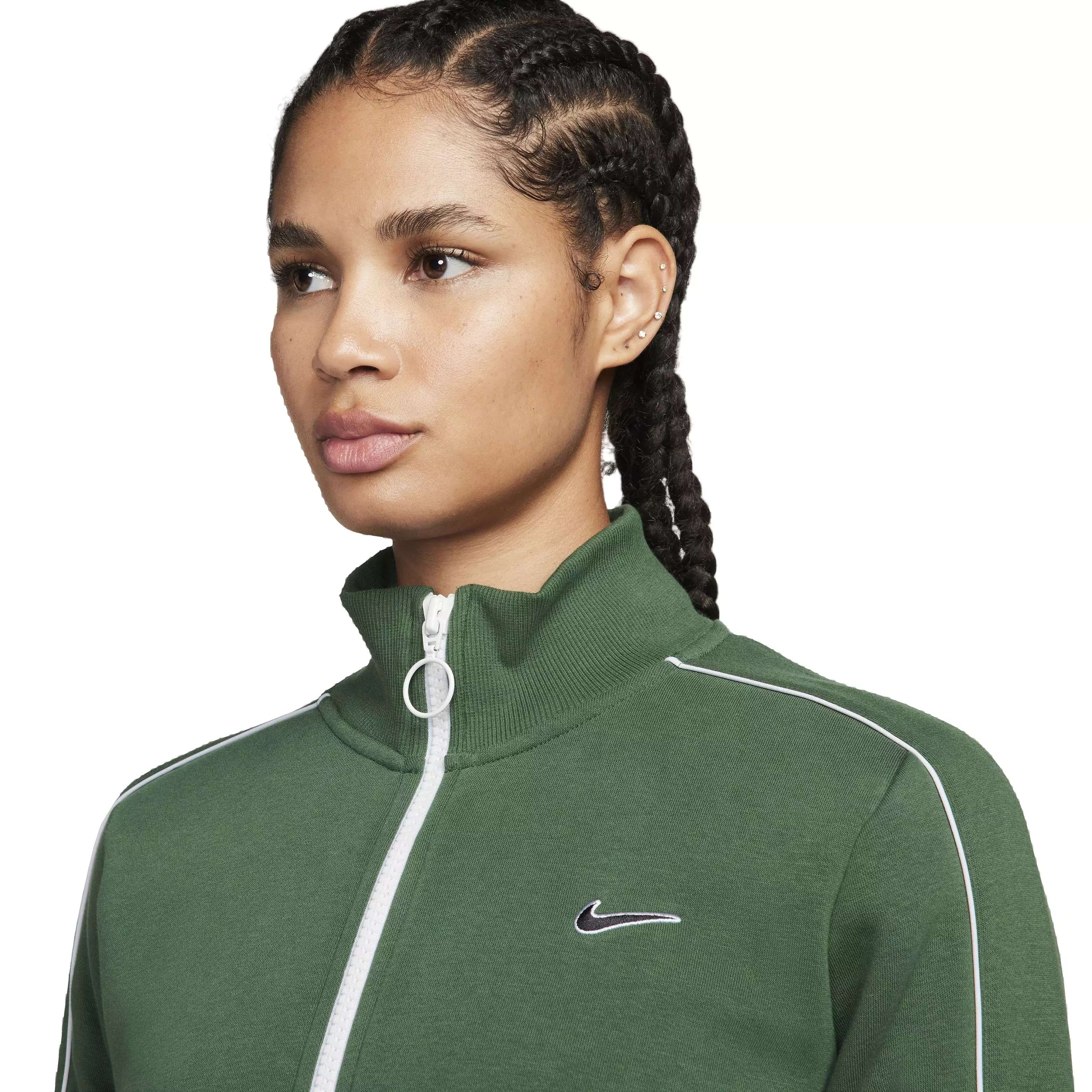 Nike Women's Sportswear Fleece Track Top - GREEN