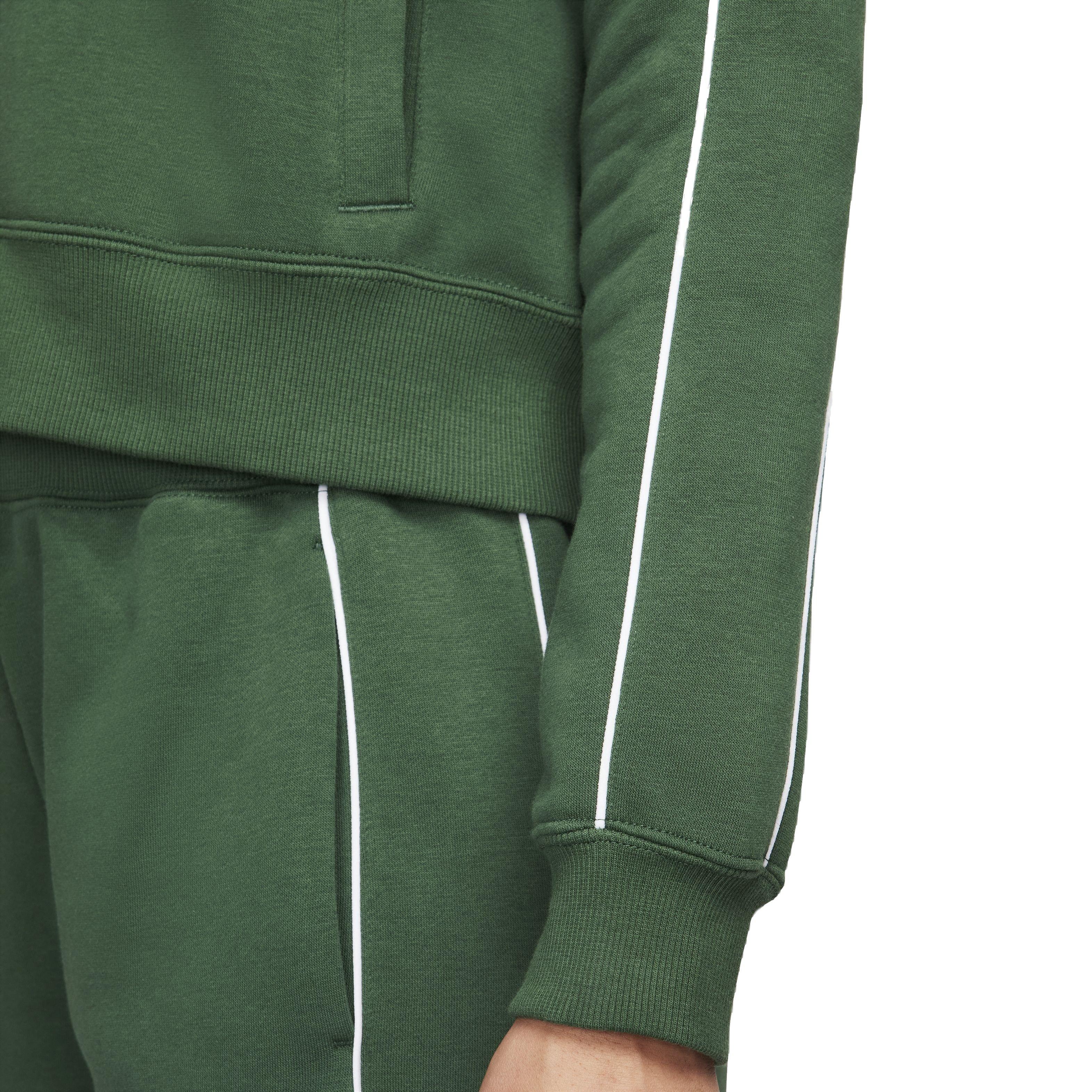 Nike Women's Sportswear Fleece Track Top - GREEN Thumbnail View 7