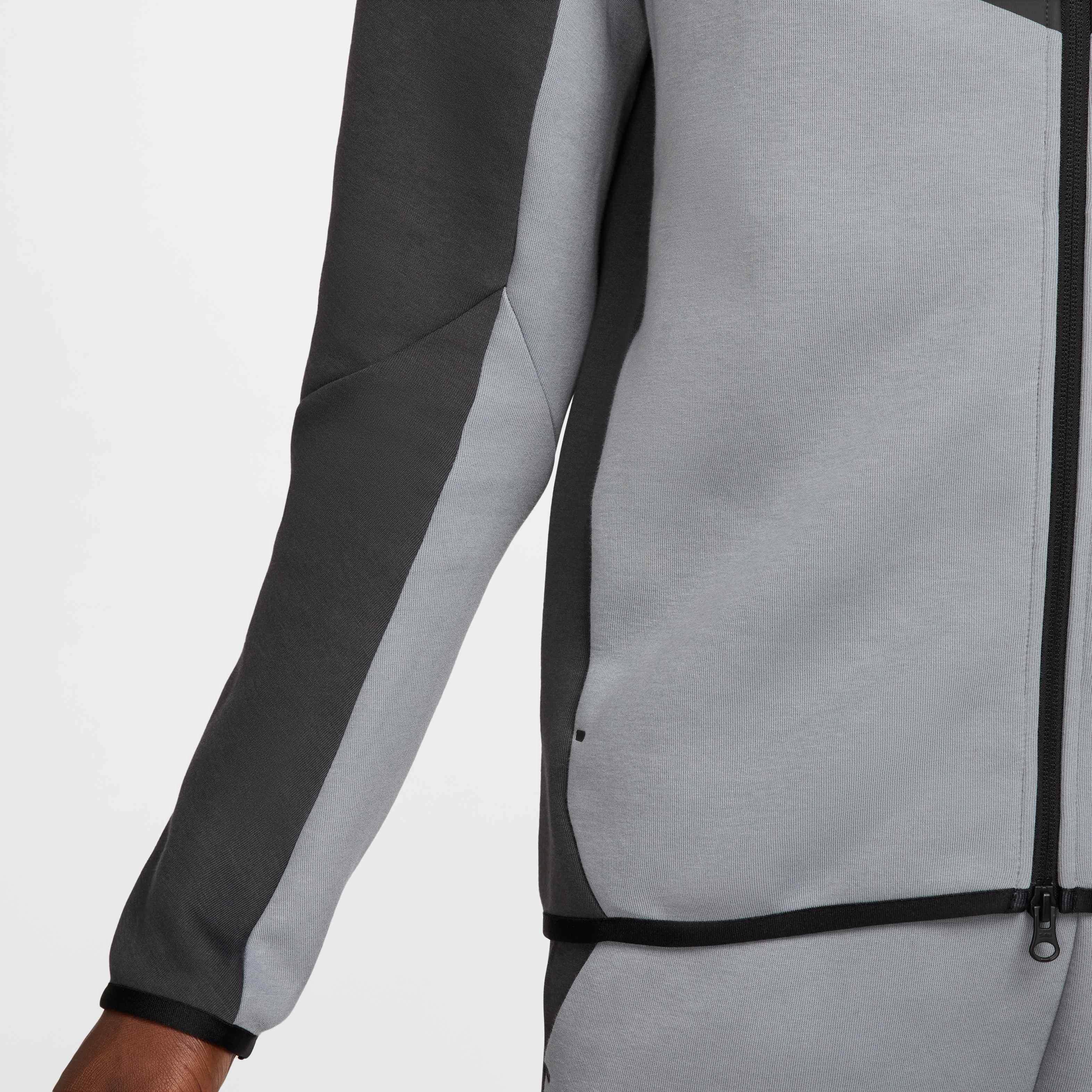 Nike Men's Tech Full-Zip Windrunner Jacket - GREY Thumbnail View 6