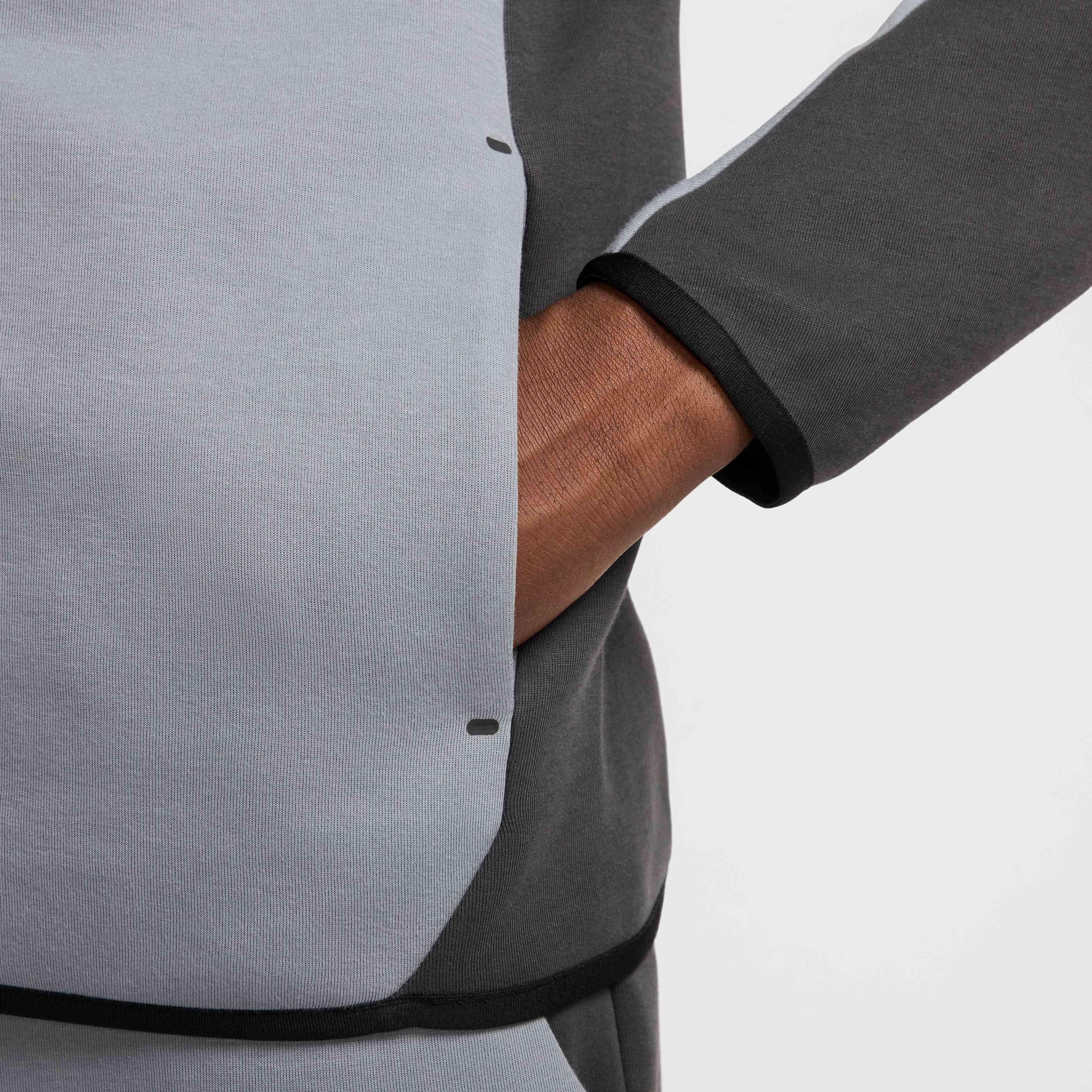 Nike Men's Tech Full-Zip Windrunner Jacket - GREY Thumbnail View 8