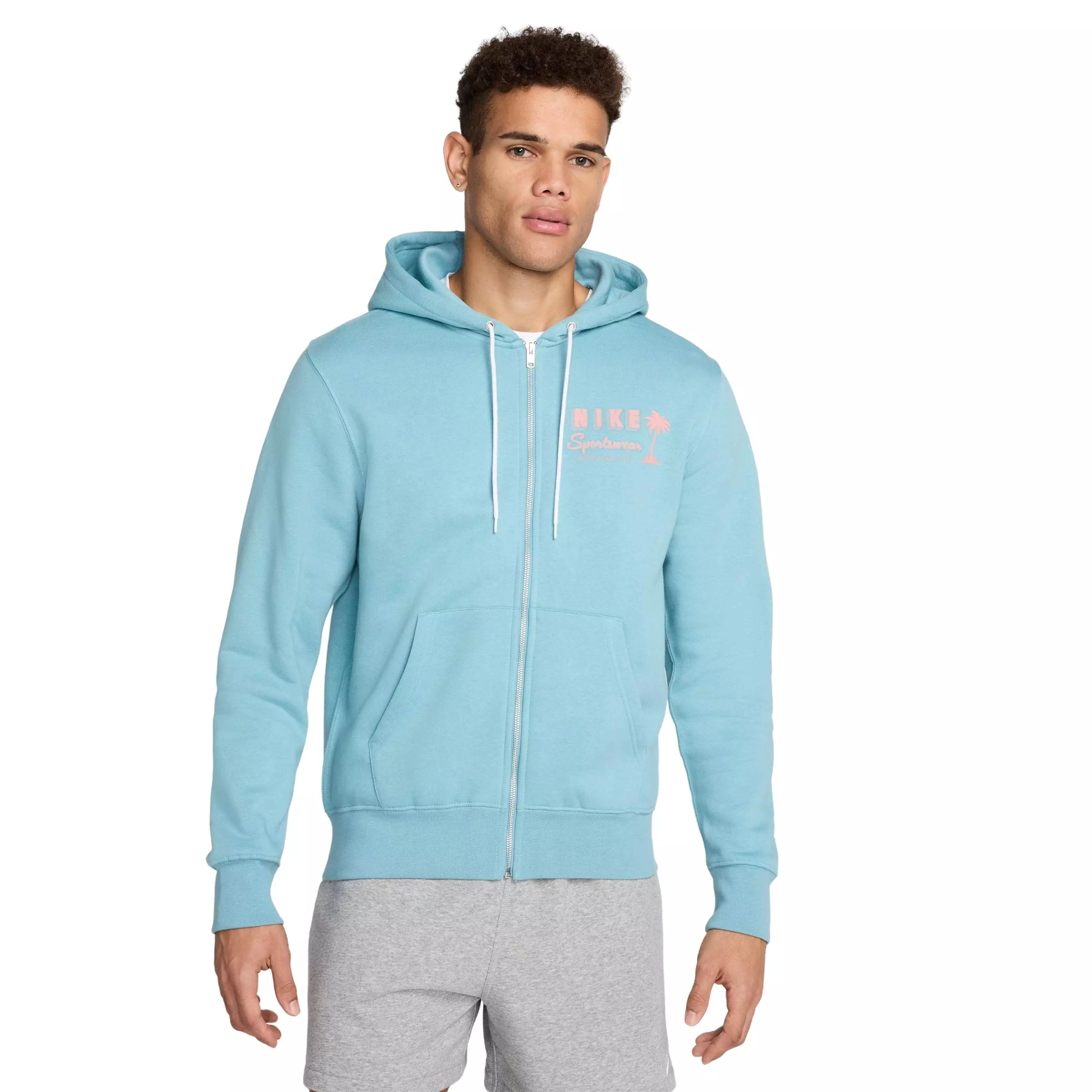 Nike Men's​ Club Sweet Full​-Zip Fleece ​Jacket​ - TURQUOISE 