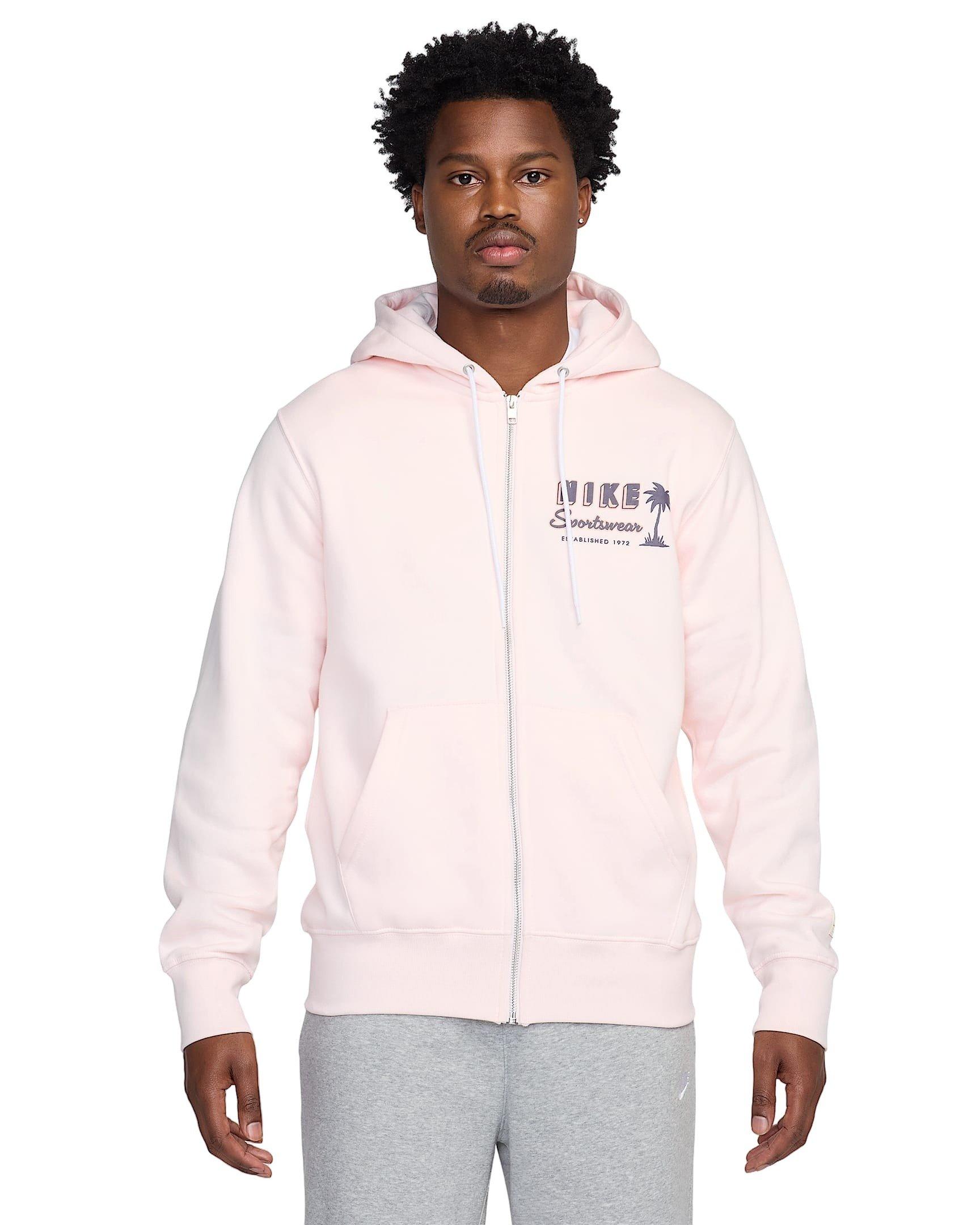 Nike Men's​ Club Sweet Full​-Zip Fleece ​Jacket​ - PINK Thumbnail View 1