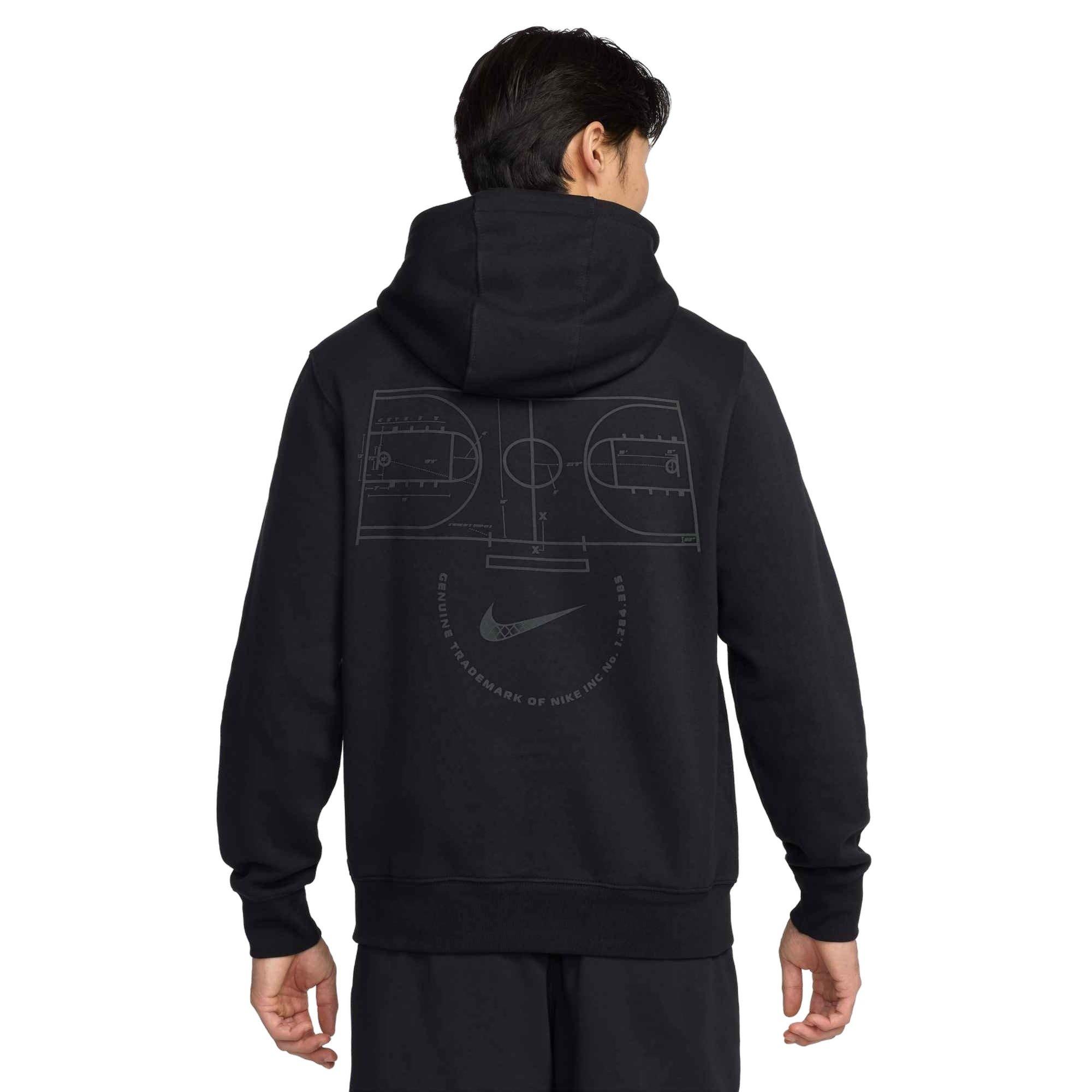 Nike Men's Club ​Pullover BB ASW Bay Fleece Hoodie - BLACK Thumbnail View 2