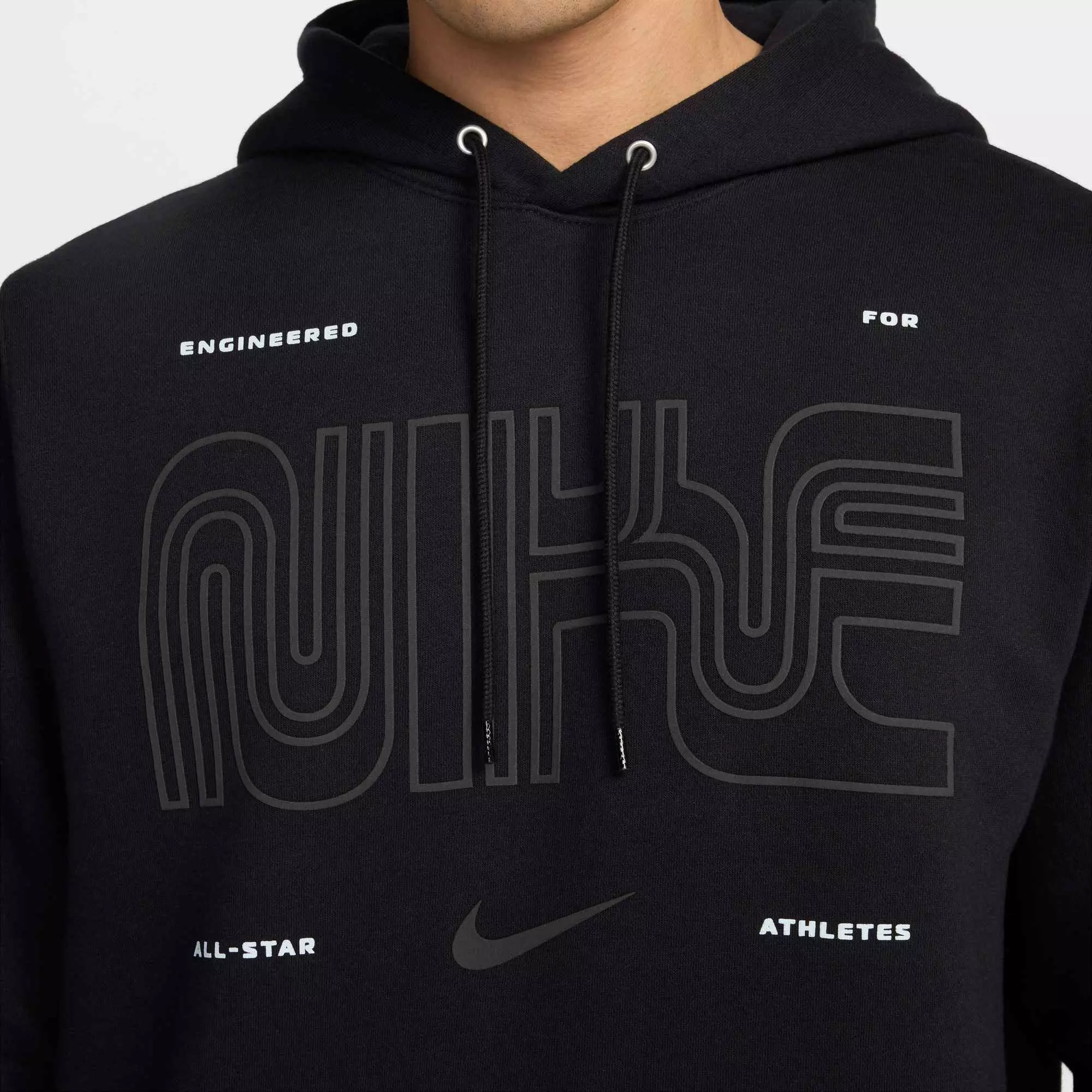 Nike Men's Club ​Pullover BB ASW Bay Fleece Hoodie - BLACK