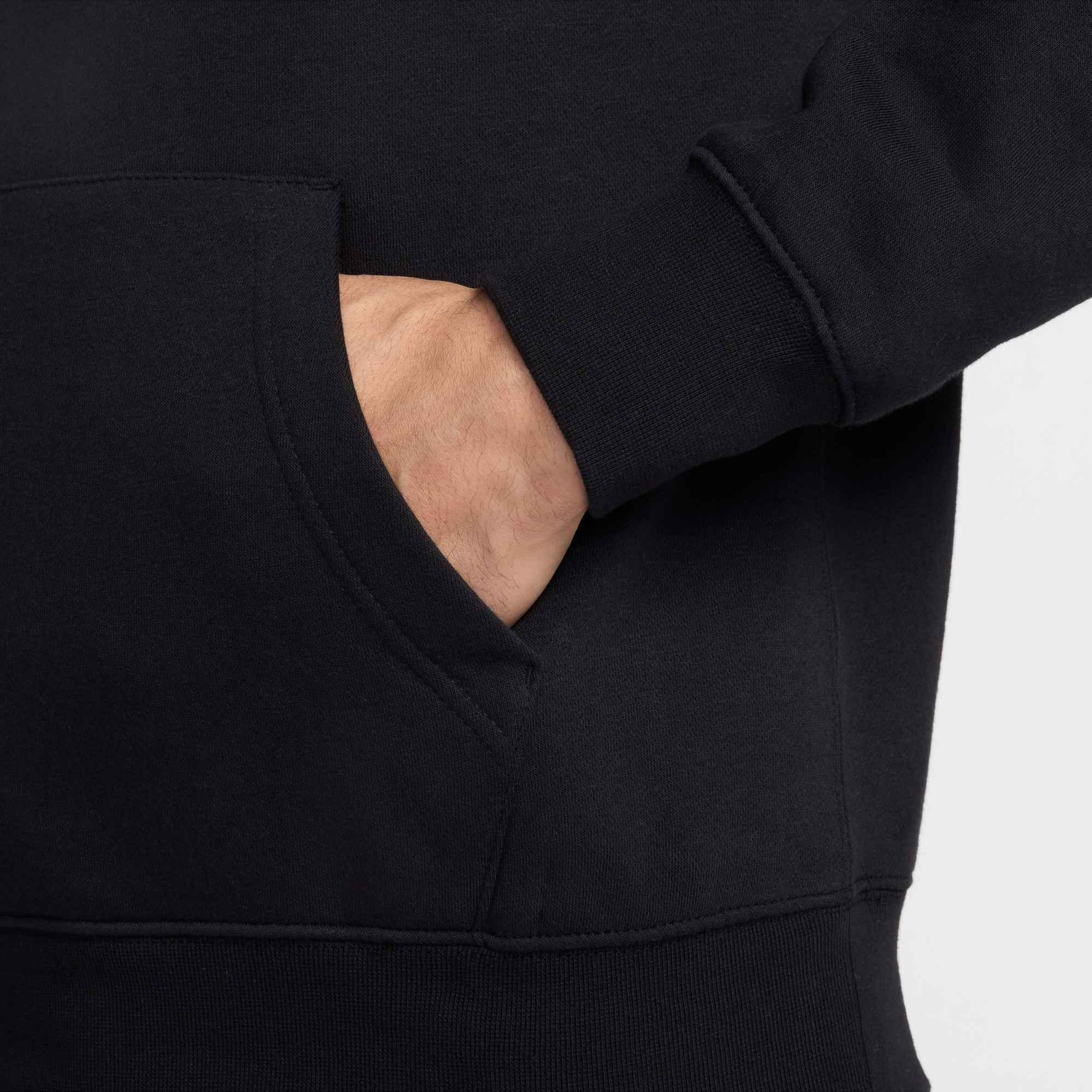 Nike Men's Club ​Pullover BB ASW Bay Fleece Hoodie - BLACK Thumbnail View 5