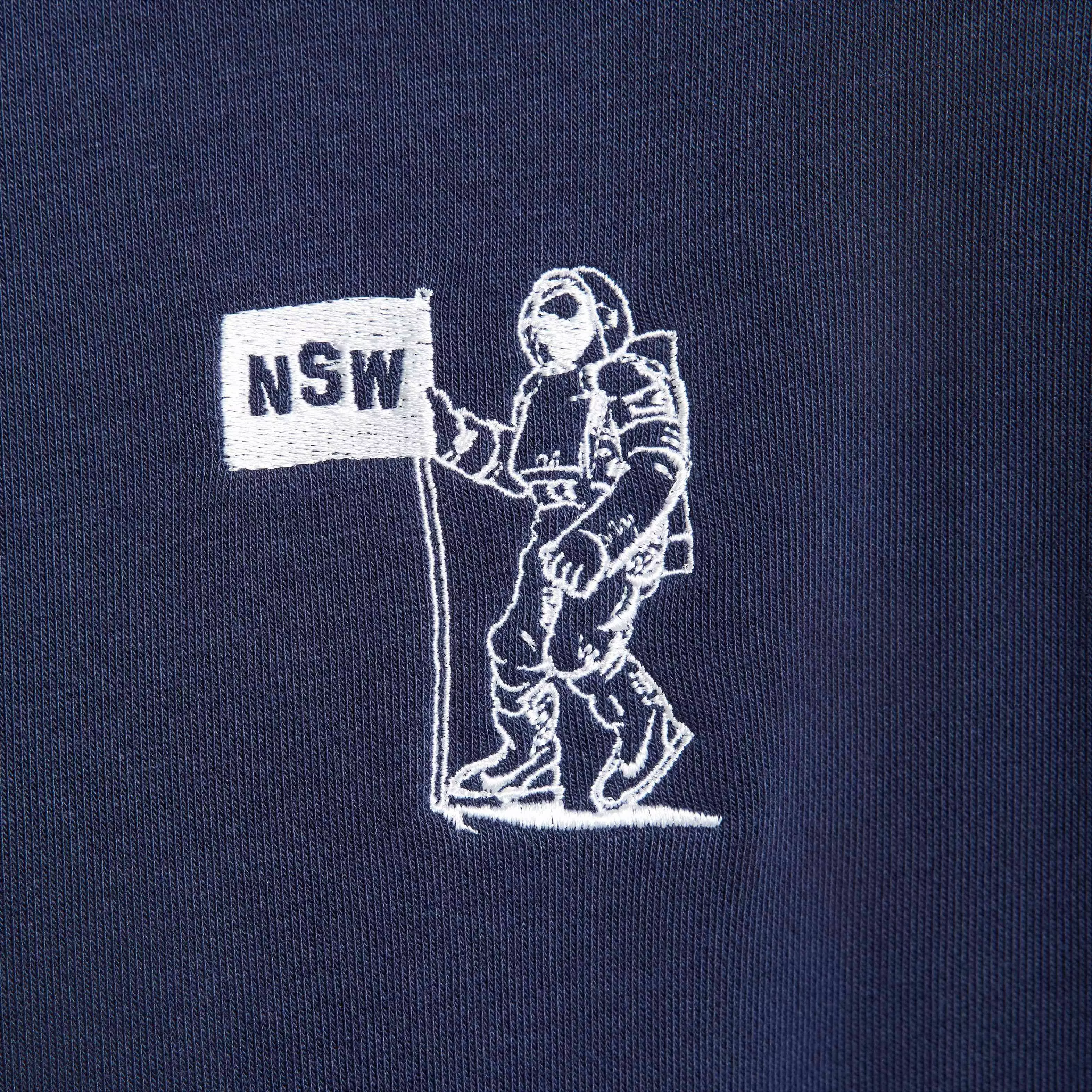 Nike Men's Club French Terry​ Graphic​ Moon​ Hoodie -Blue - BLUE