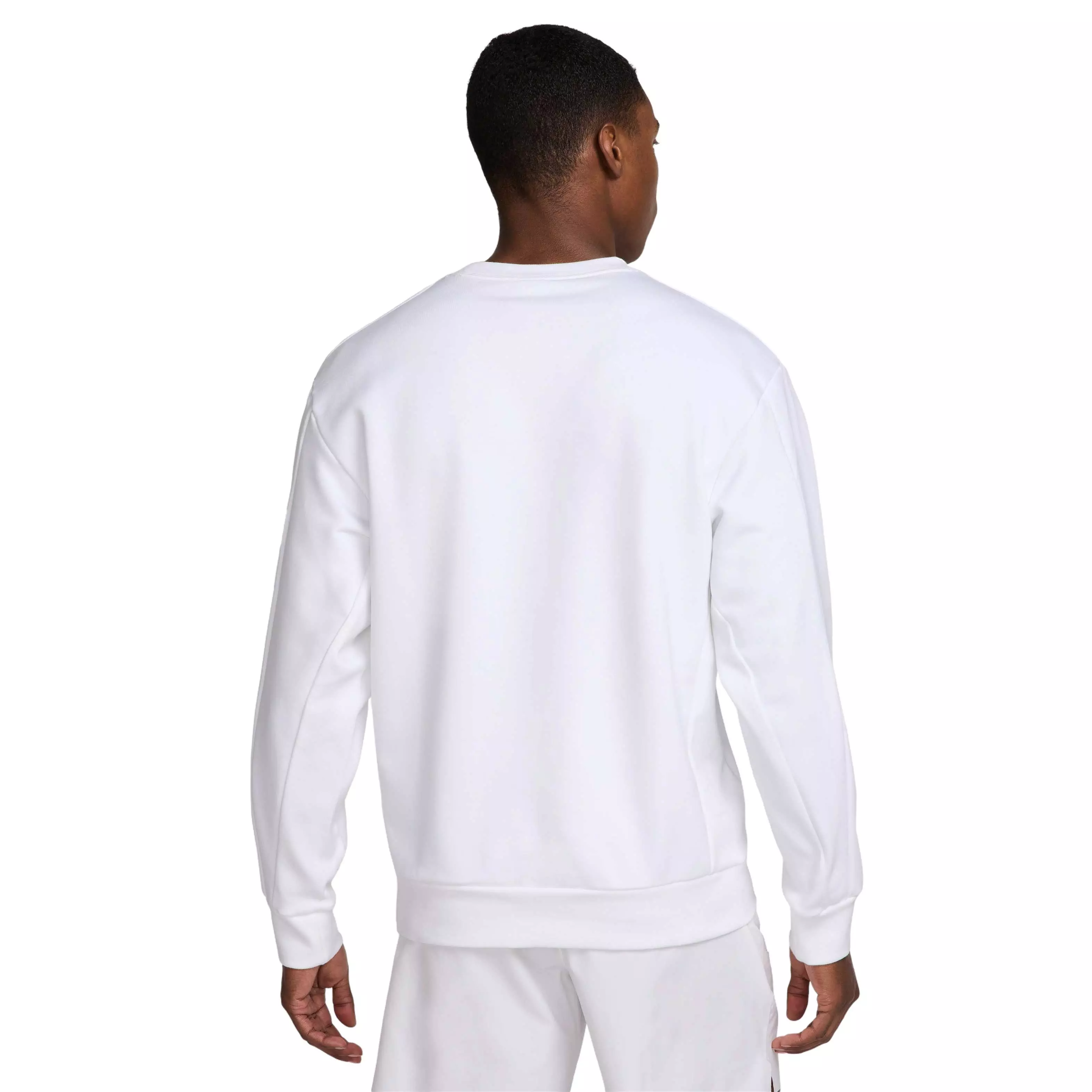 Nike Men's​ Court Heritage Dri-FIT Fleece Crew -White - WHITE