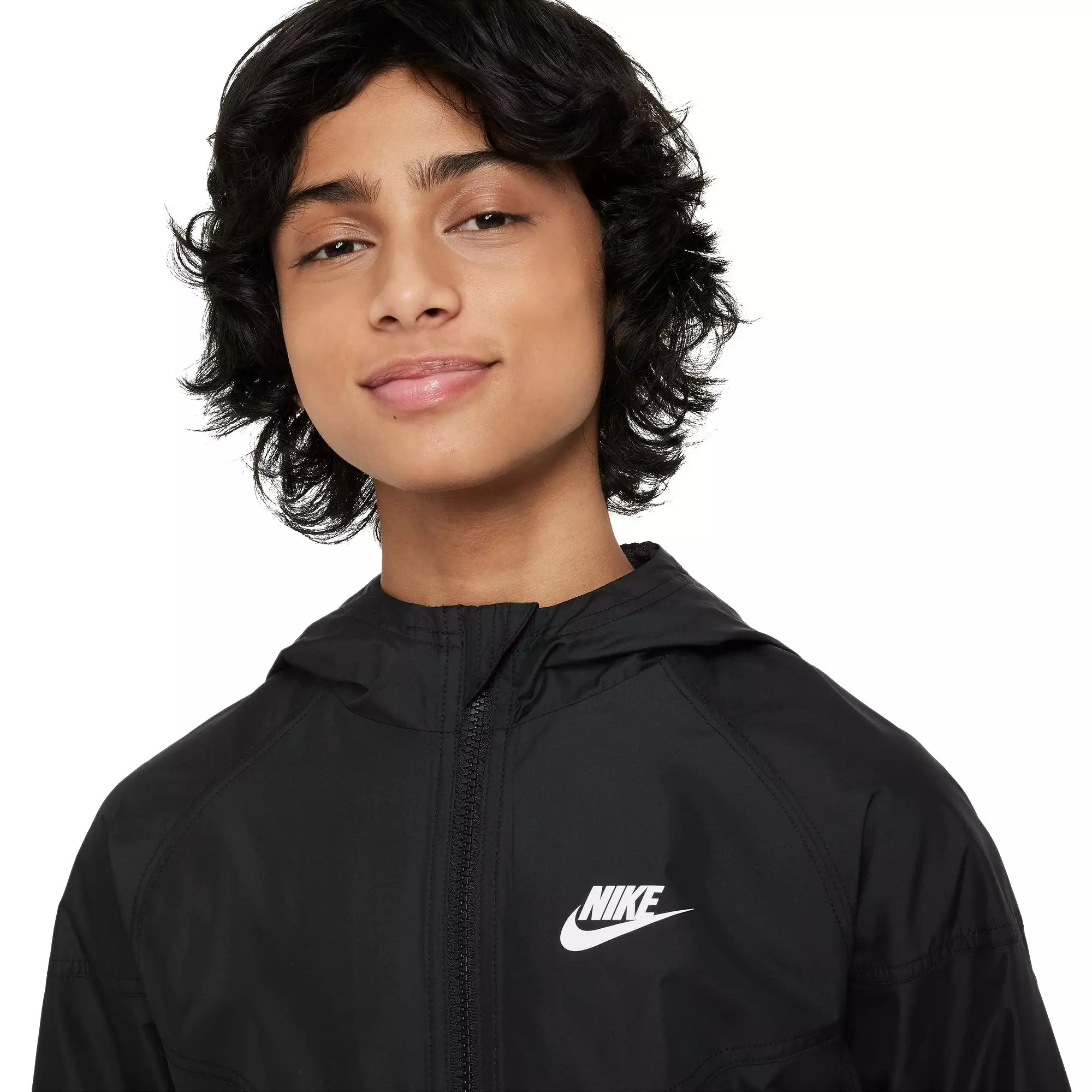 Nike Big Kids' Sportswear Repel Windrunner Hooded Jacket - BLACK