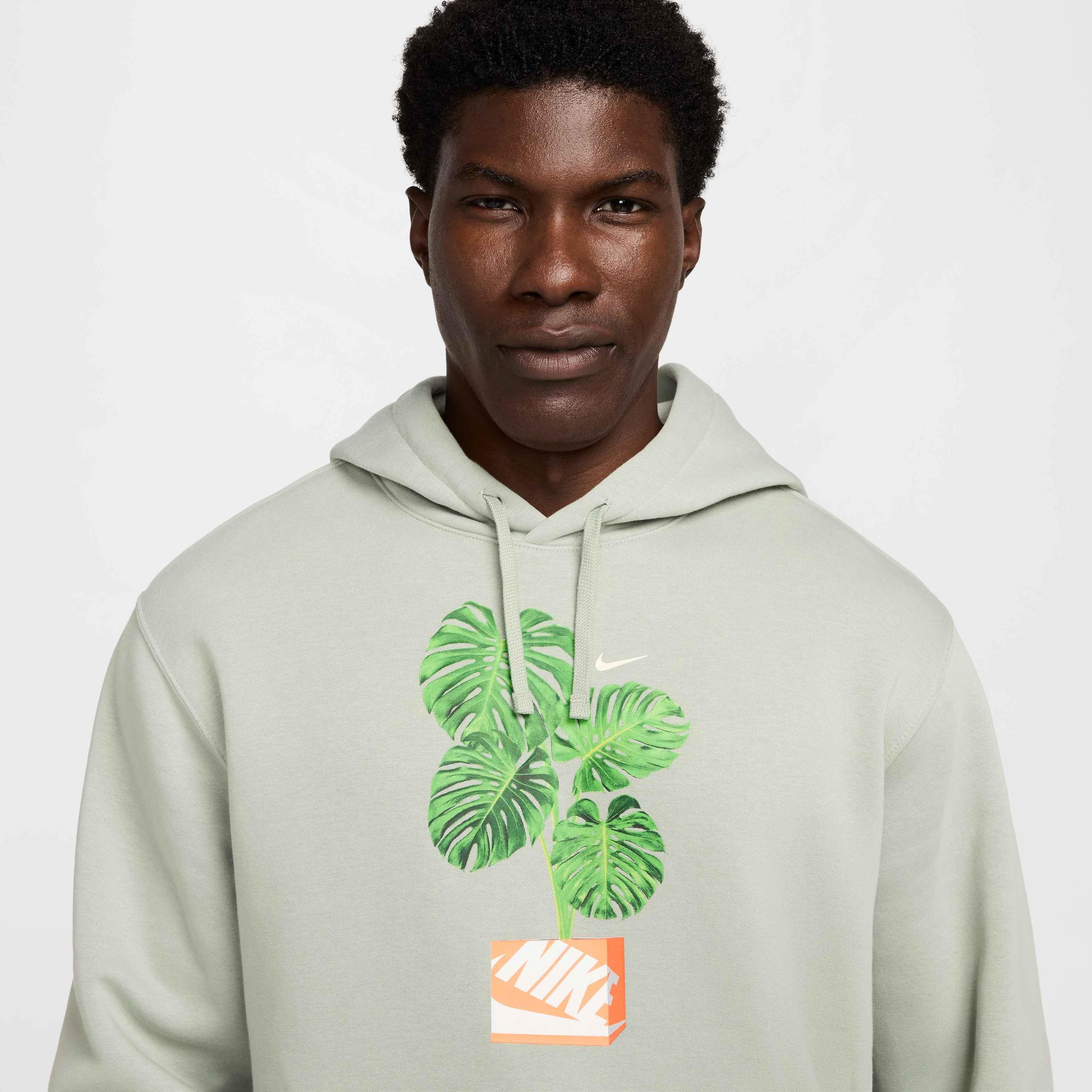 Nike Unisex Club​ BB Modern Pullover Hoodie - GREEN Thumbnail View 3