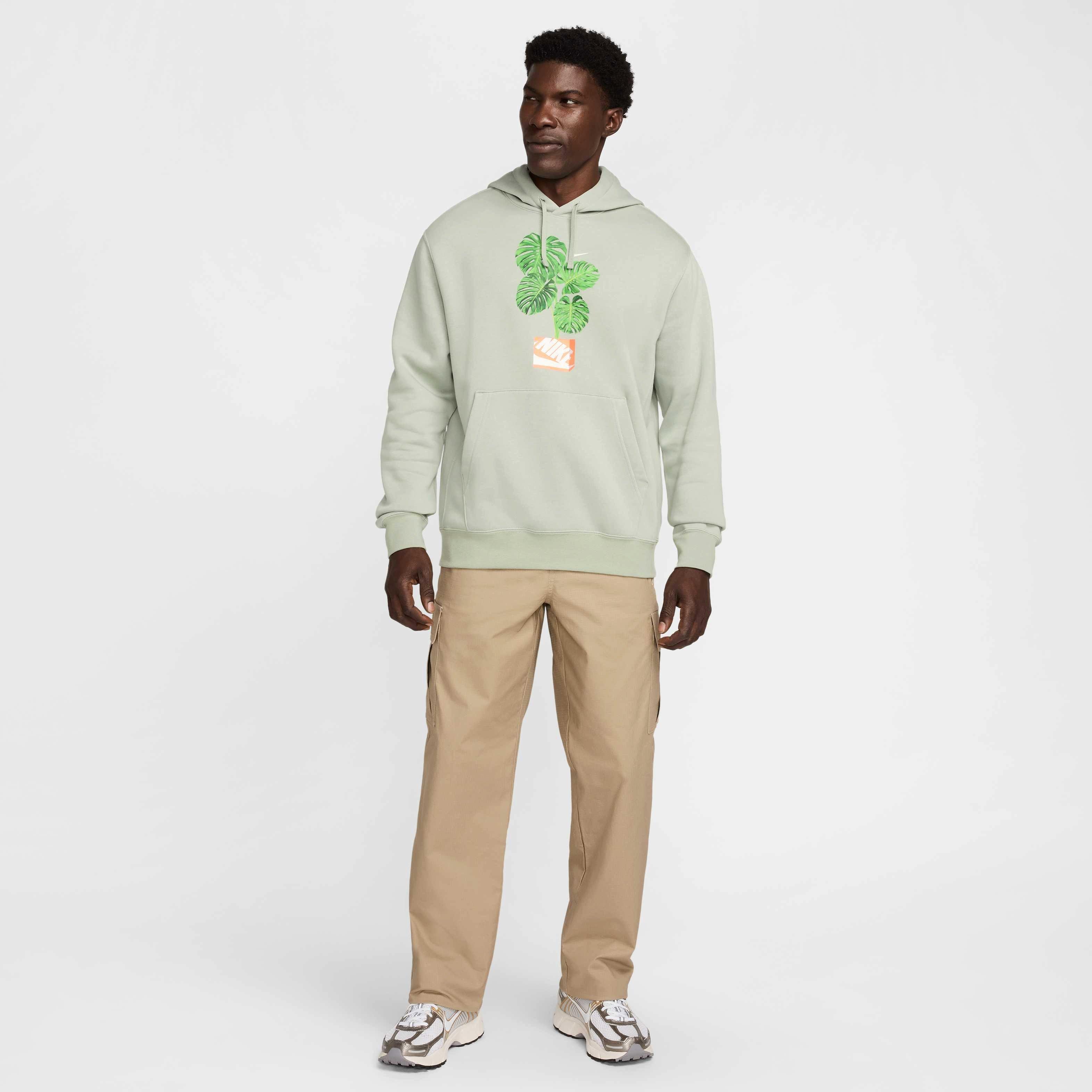 Nike Unisex Club​ BB Modern Pullover Hoodie - GREEN Thumbnail View 6