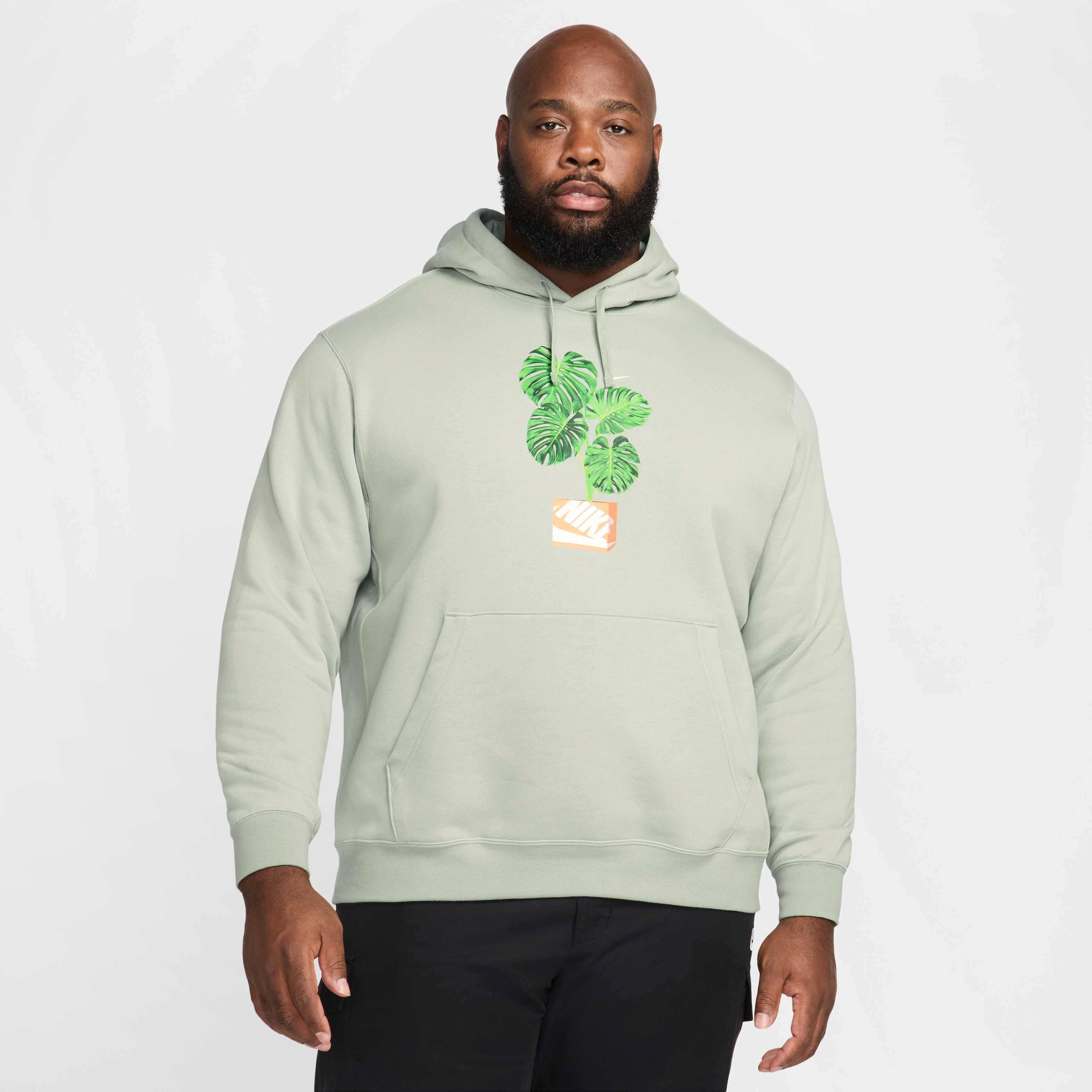 Nike Unisex Club​ BB Modern Pullover Hoodie - GREEN Thumbnail View 7