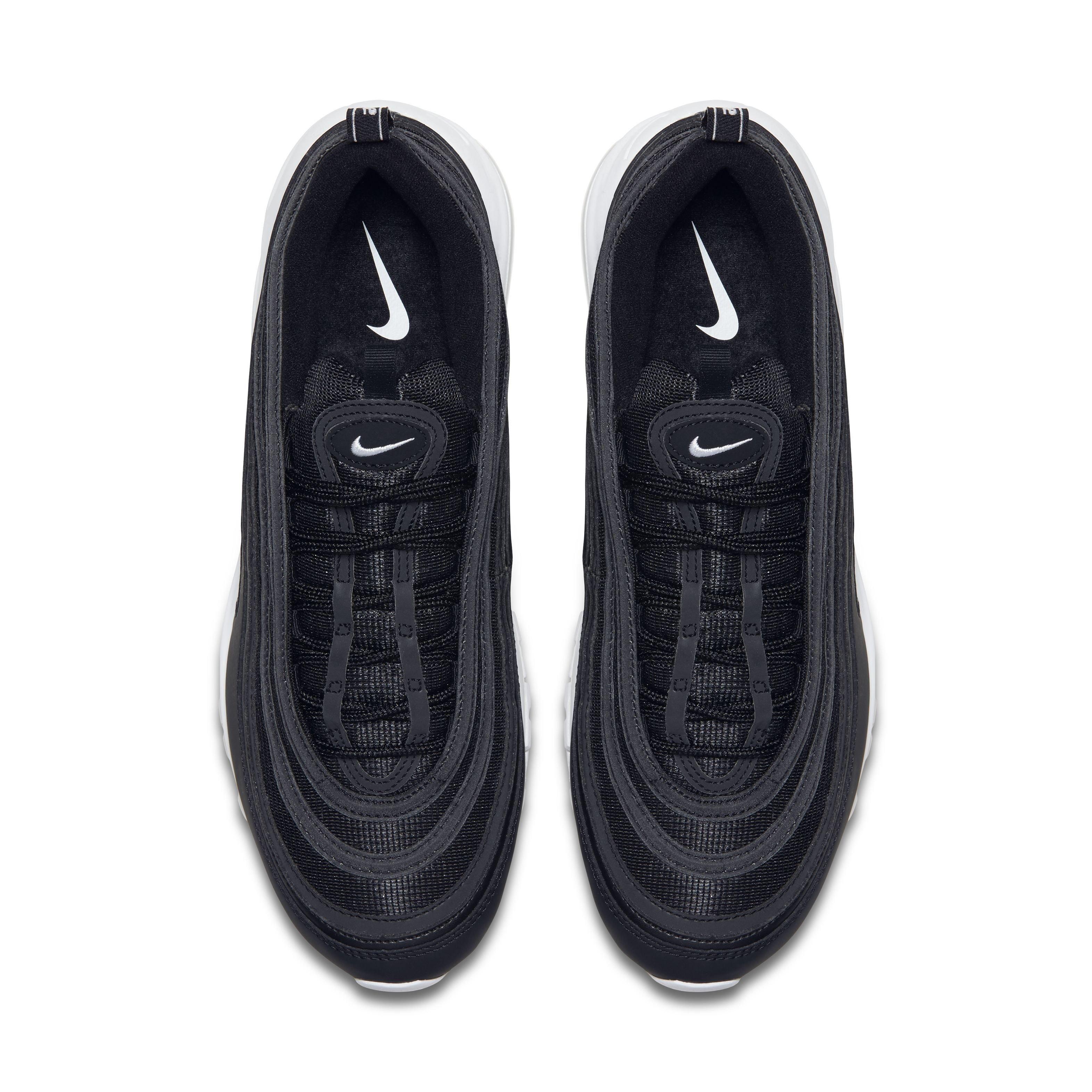 Nike Air Max 97 "Black/White" Grade School Boys' Shoe - BLACK Thumbnail View 4