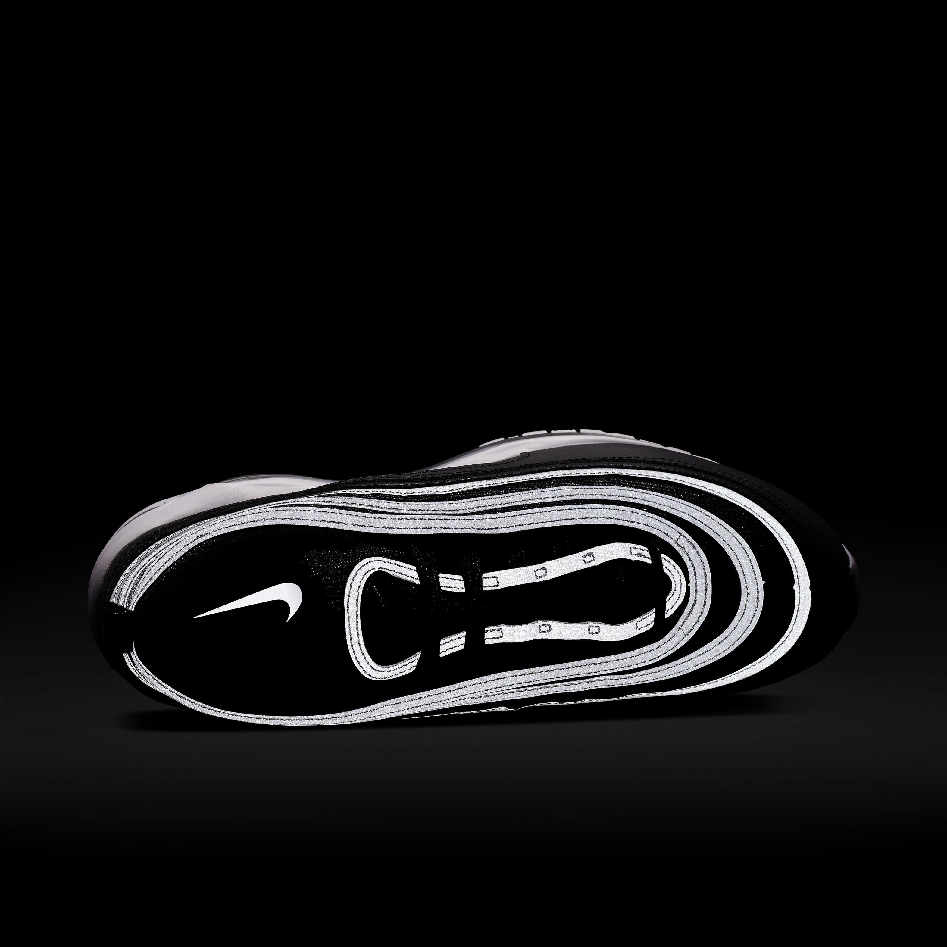 Nike Air Max 97 "Black/White" Grade School Boys' Shoe - BLACK Thumbnail View 8
