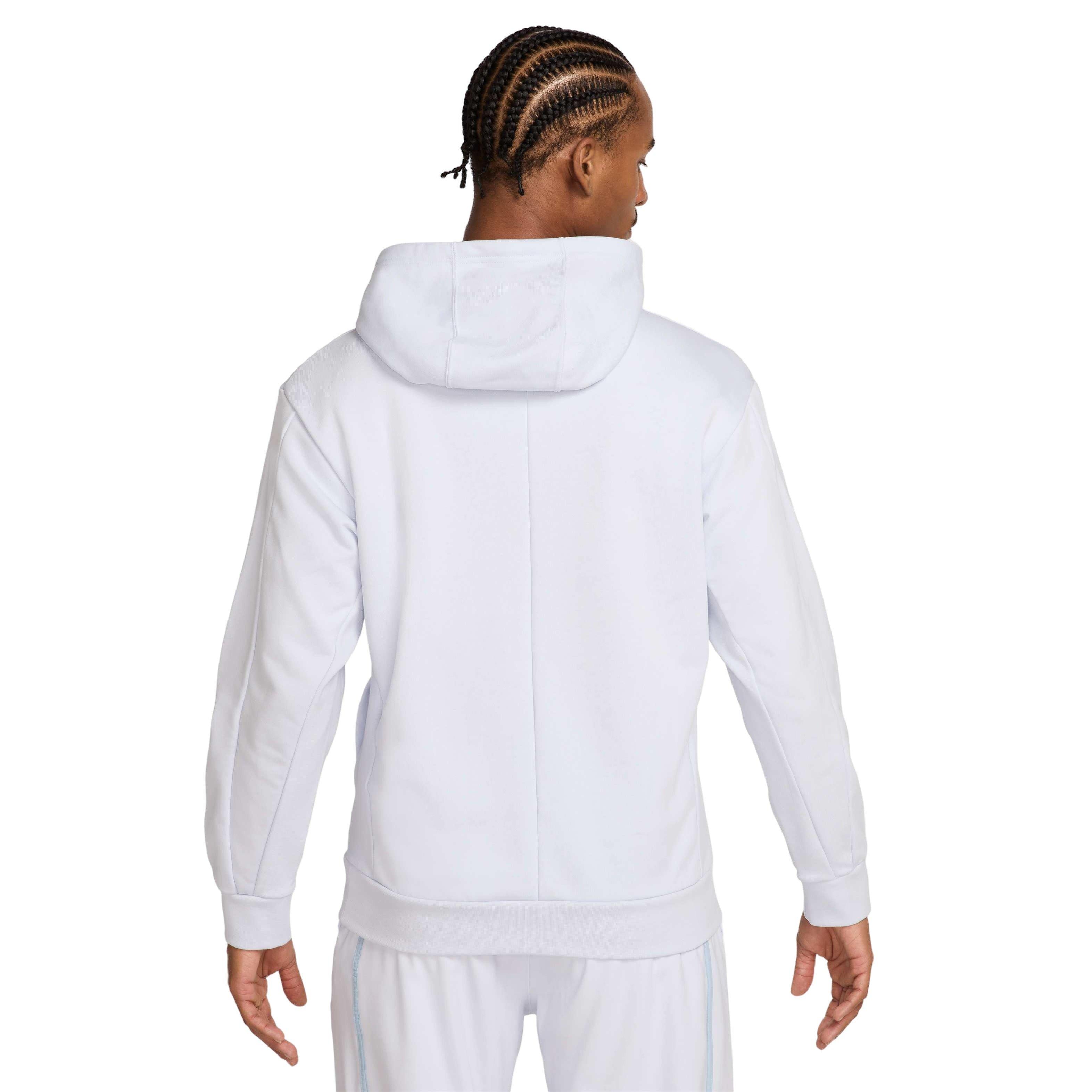 NikeCourt Men's Dri-FIT Fleece Tennis Hoodie - GREY Thumbnail View 2